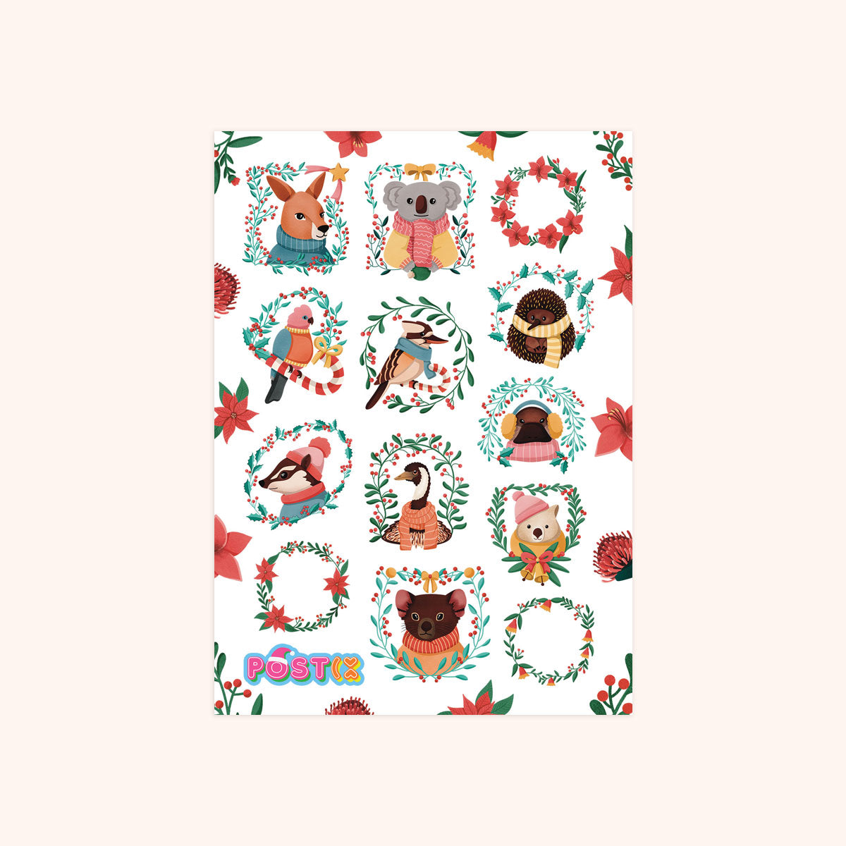 Merry Christmas Mates A6 Sticker Sheet