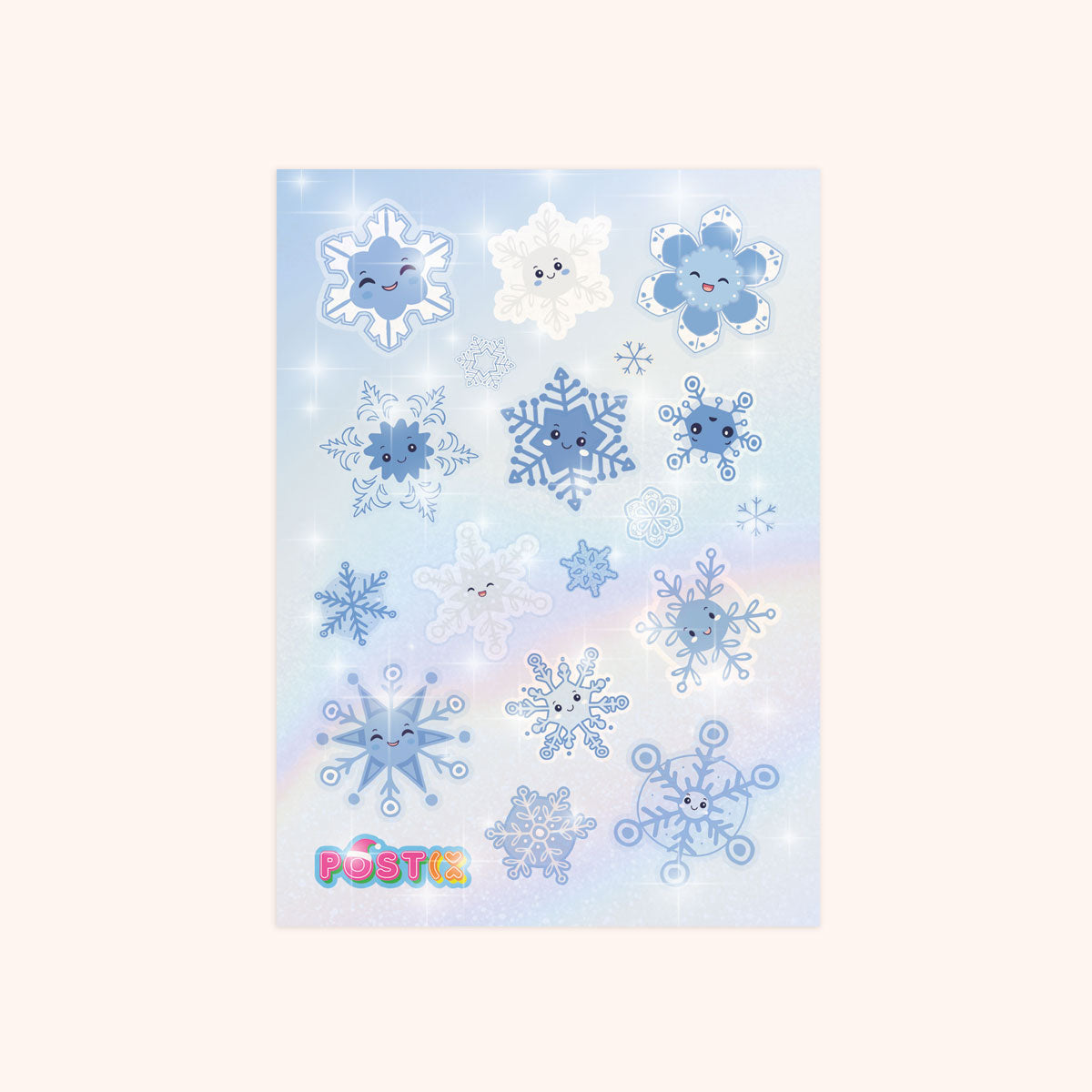 Sweet Snowflakes A6 Hologram Sticker Sheet