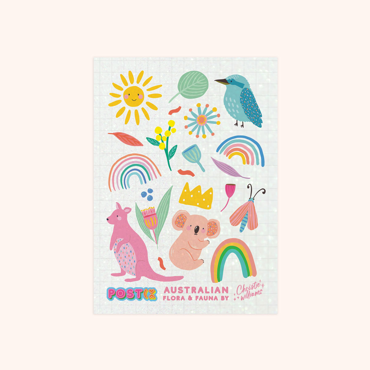 Aurora Australis Animals Glitter Sticker Sheet