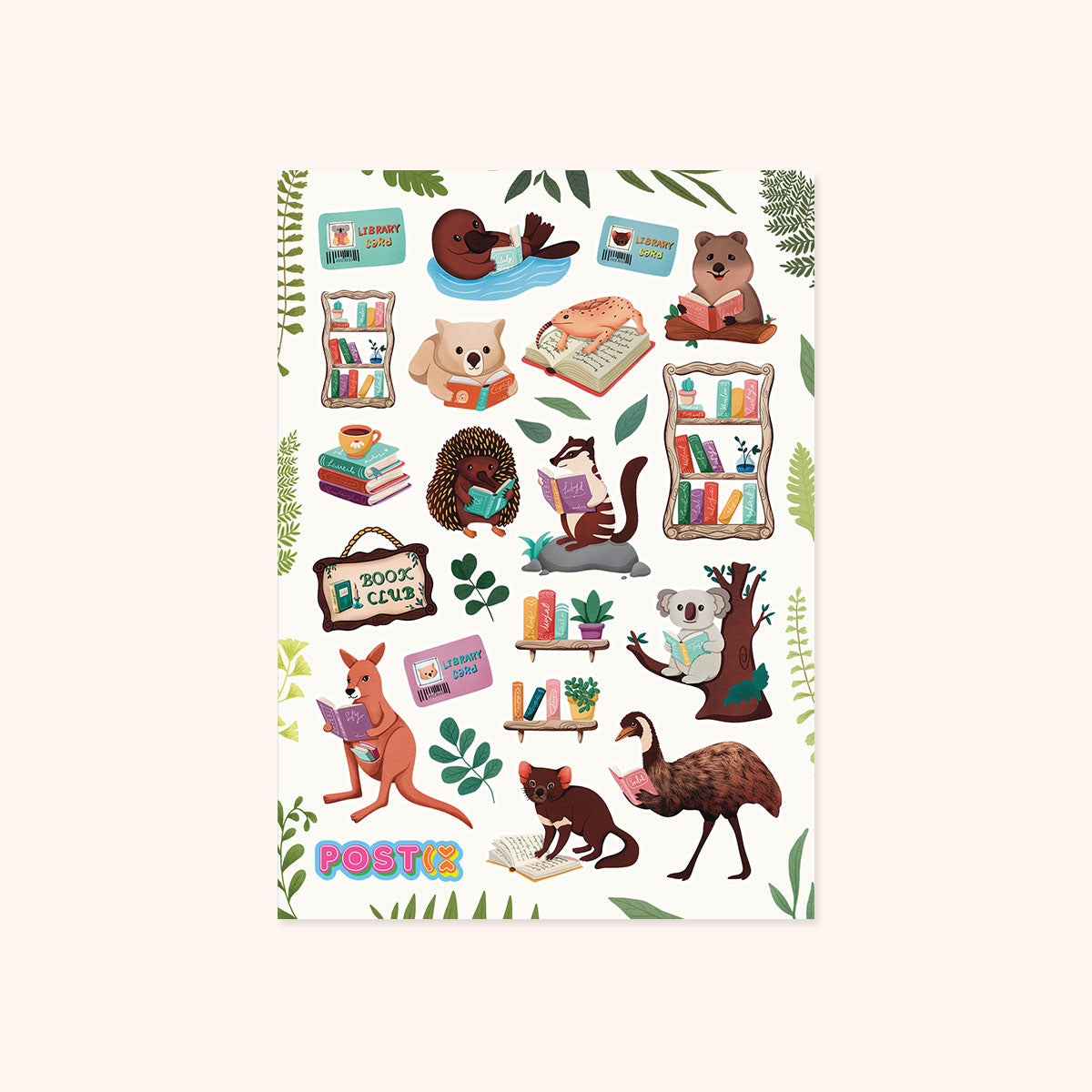 Aussie Animal Book Club Sticker Sheet