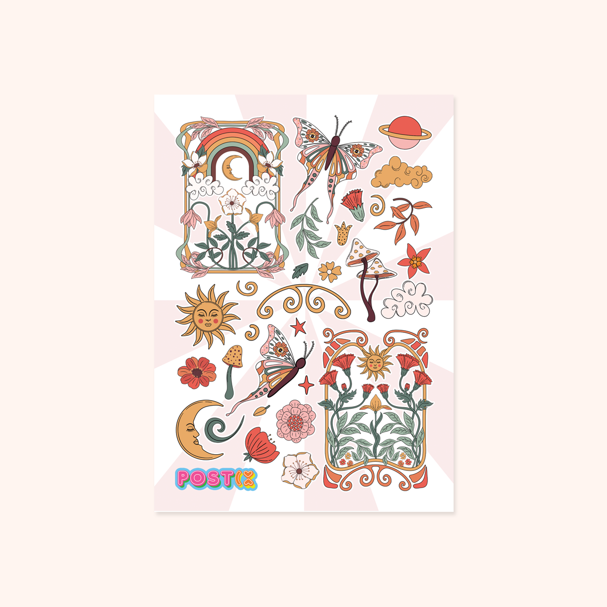 Garden Bohemia A6 Paper Sticker Sheet