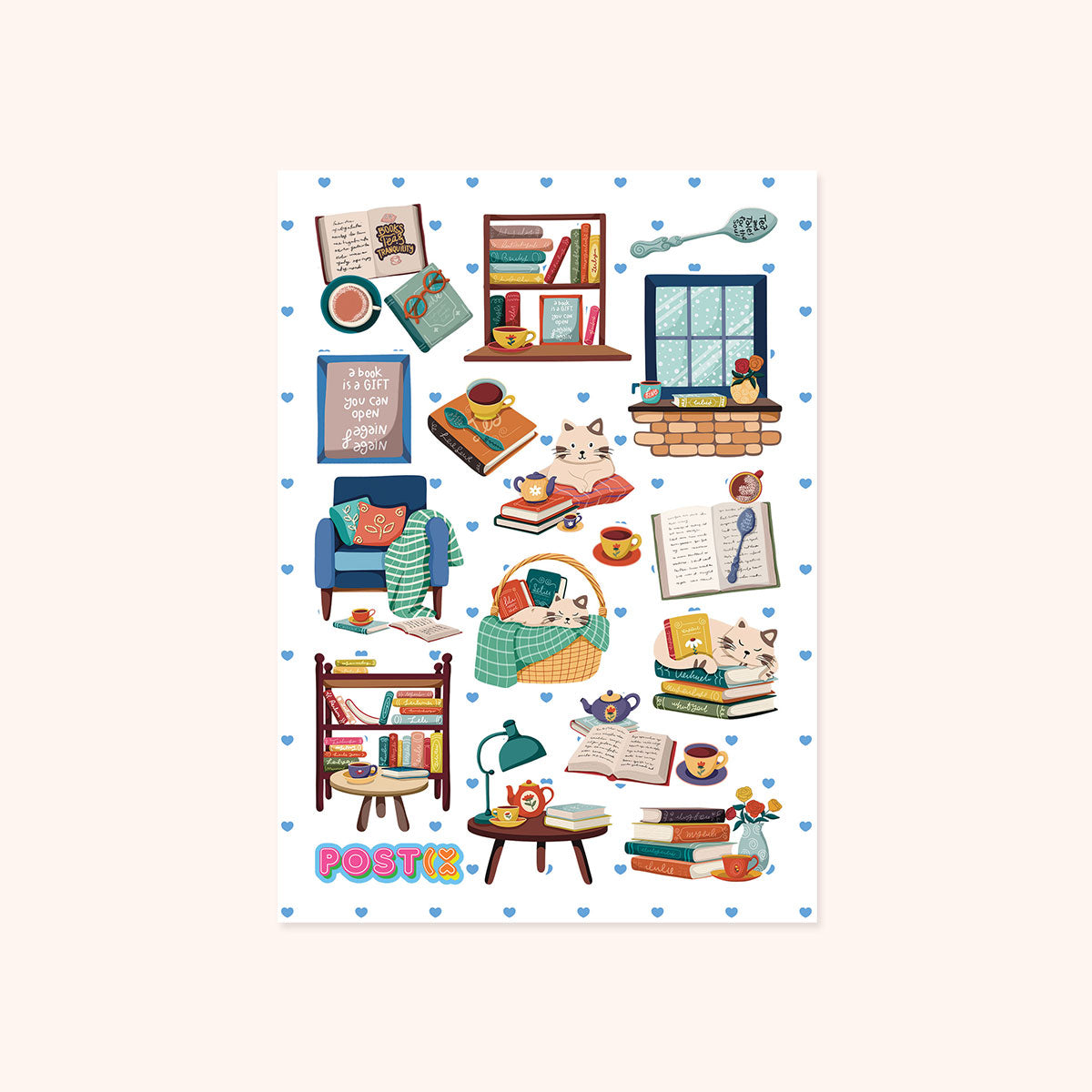 Cosy Book Nook Sticker Sheet