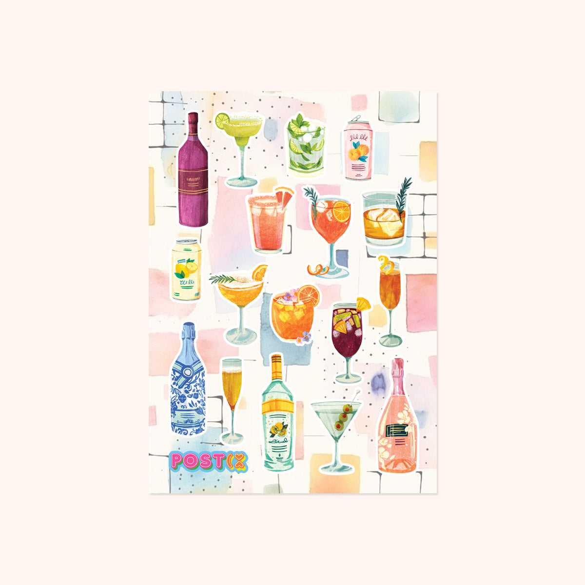 Cocktail Party Washi Sticker Sheet