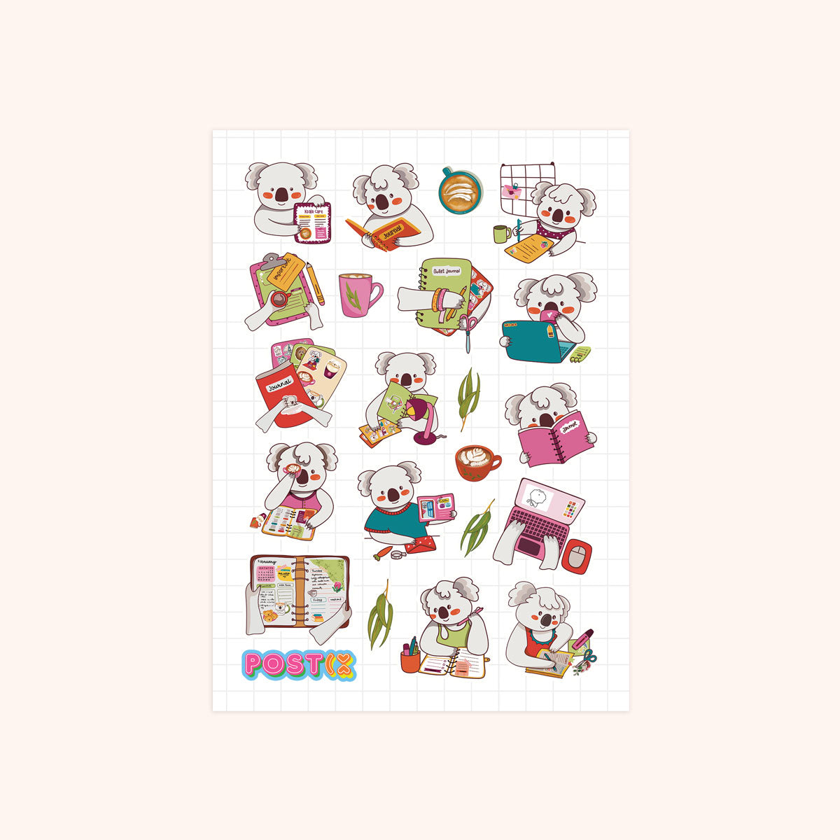 Creative Koala Sticker Sheet