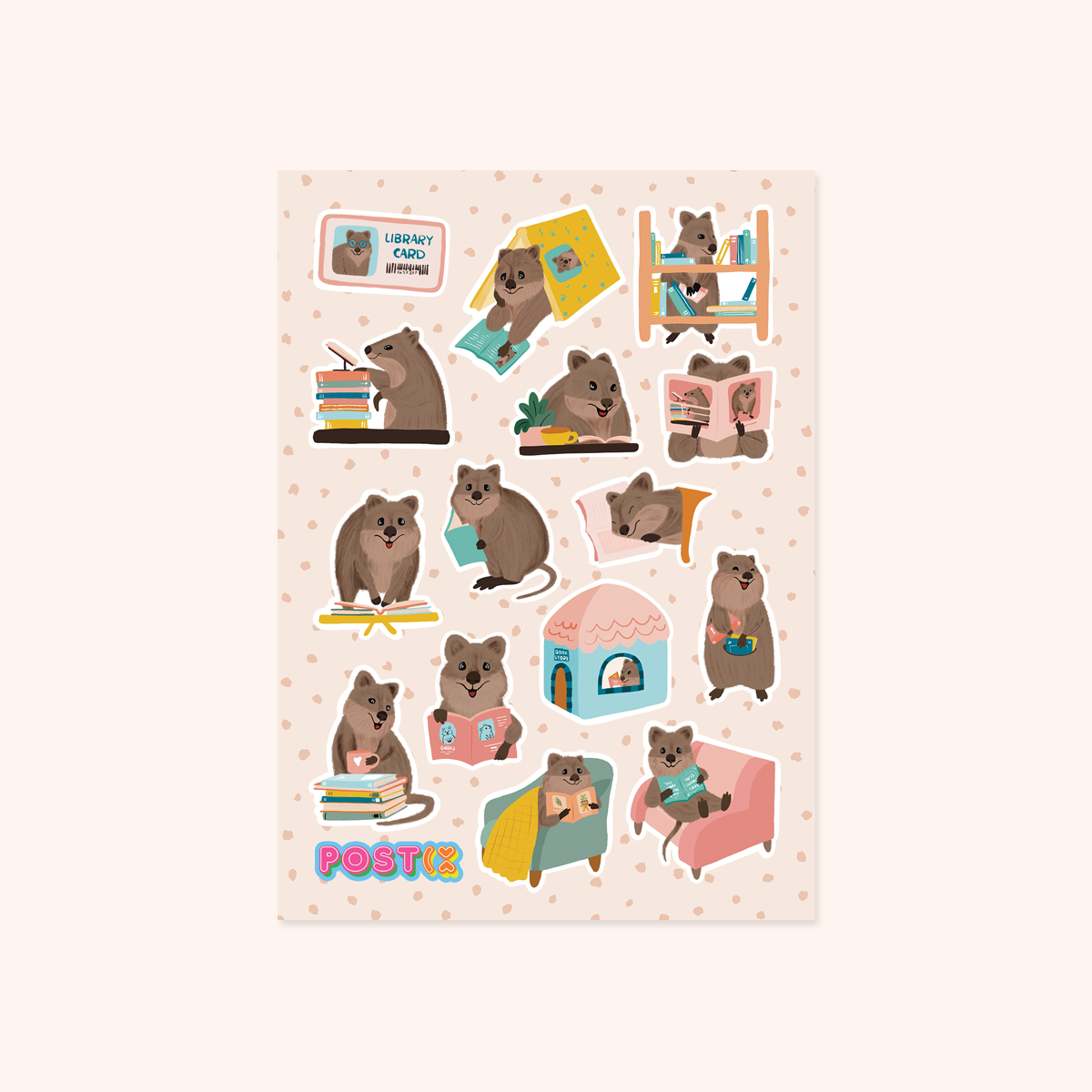 Curious Quokkas A6 Sticker Sheet