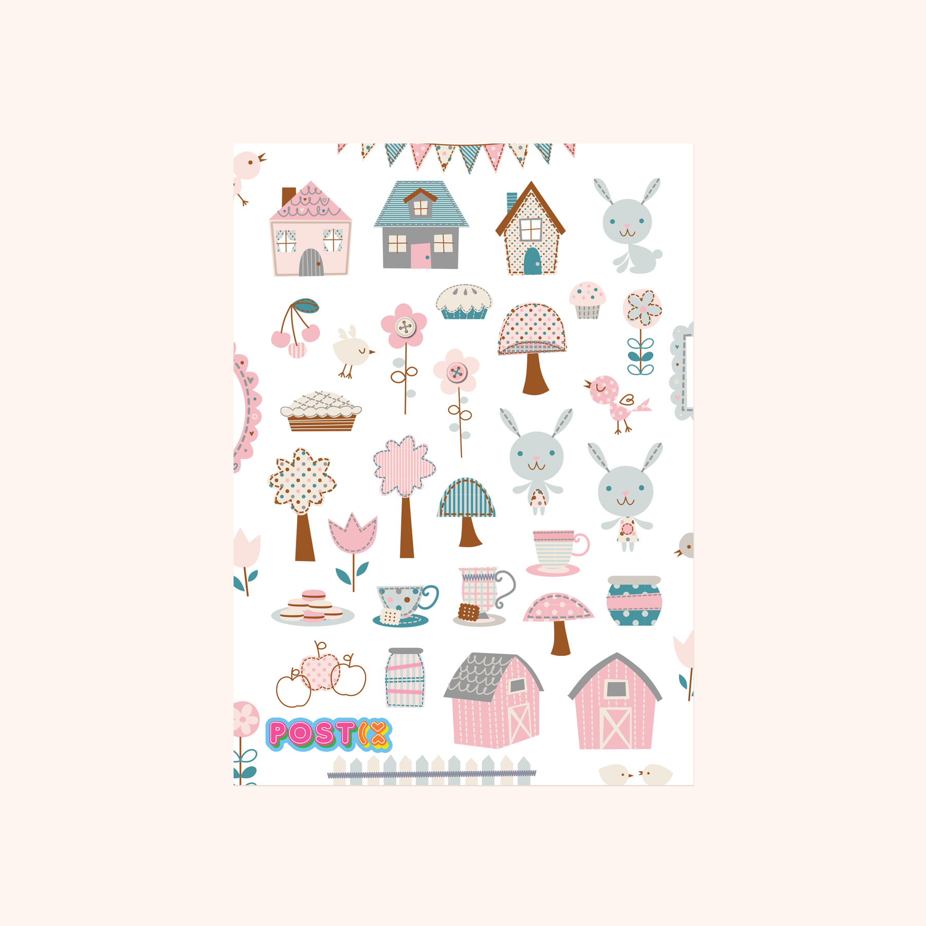 Cottages in the Country Sticker Sheet