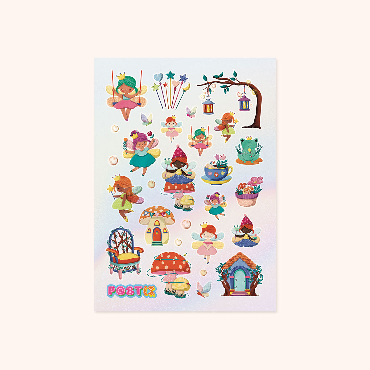 Fairy Garden Party A6 Hologram Sticker Sheet