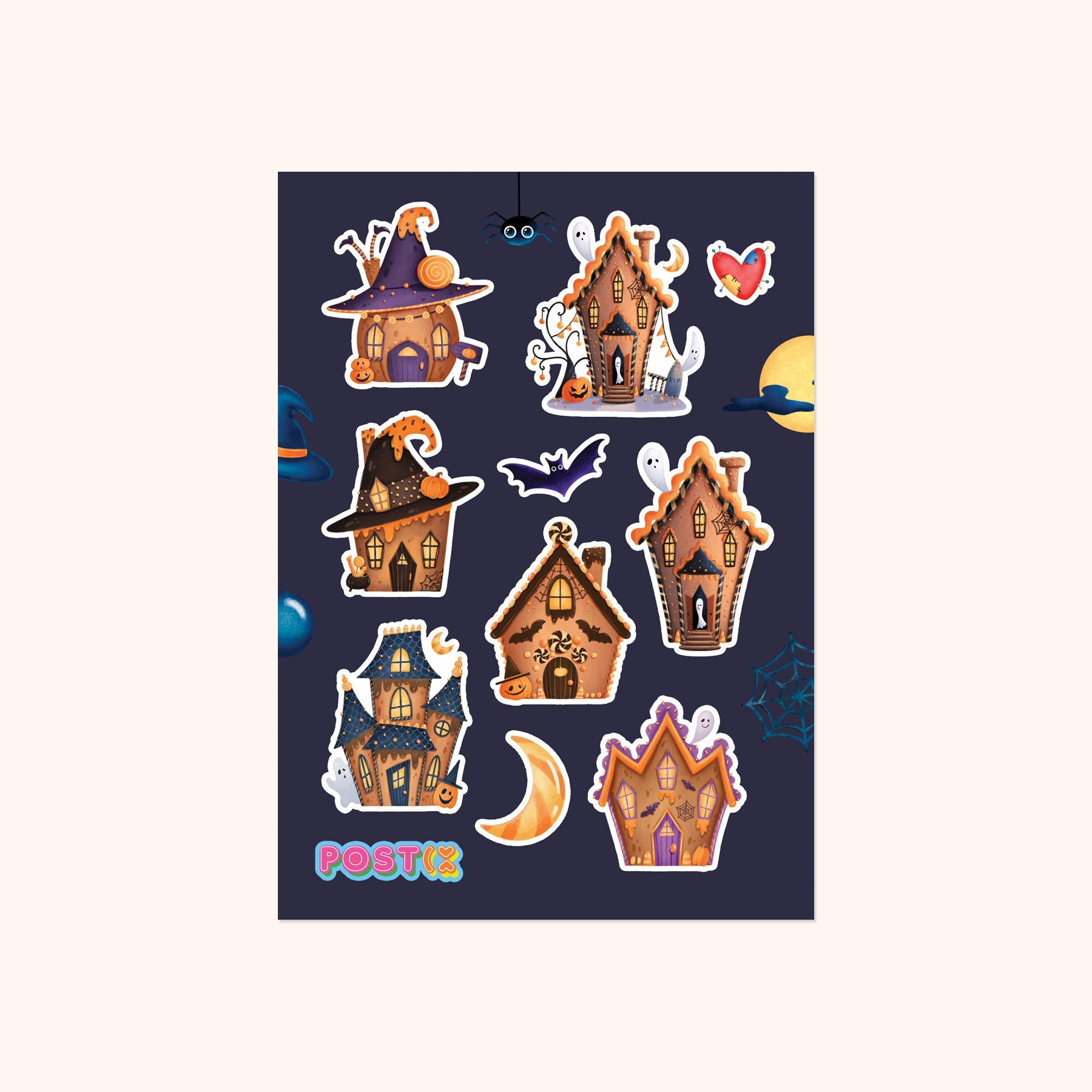 Happy Haunted Houses Sticker Sheet