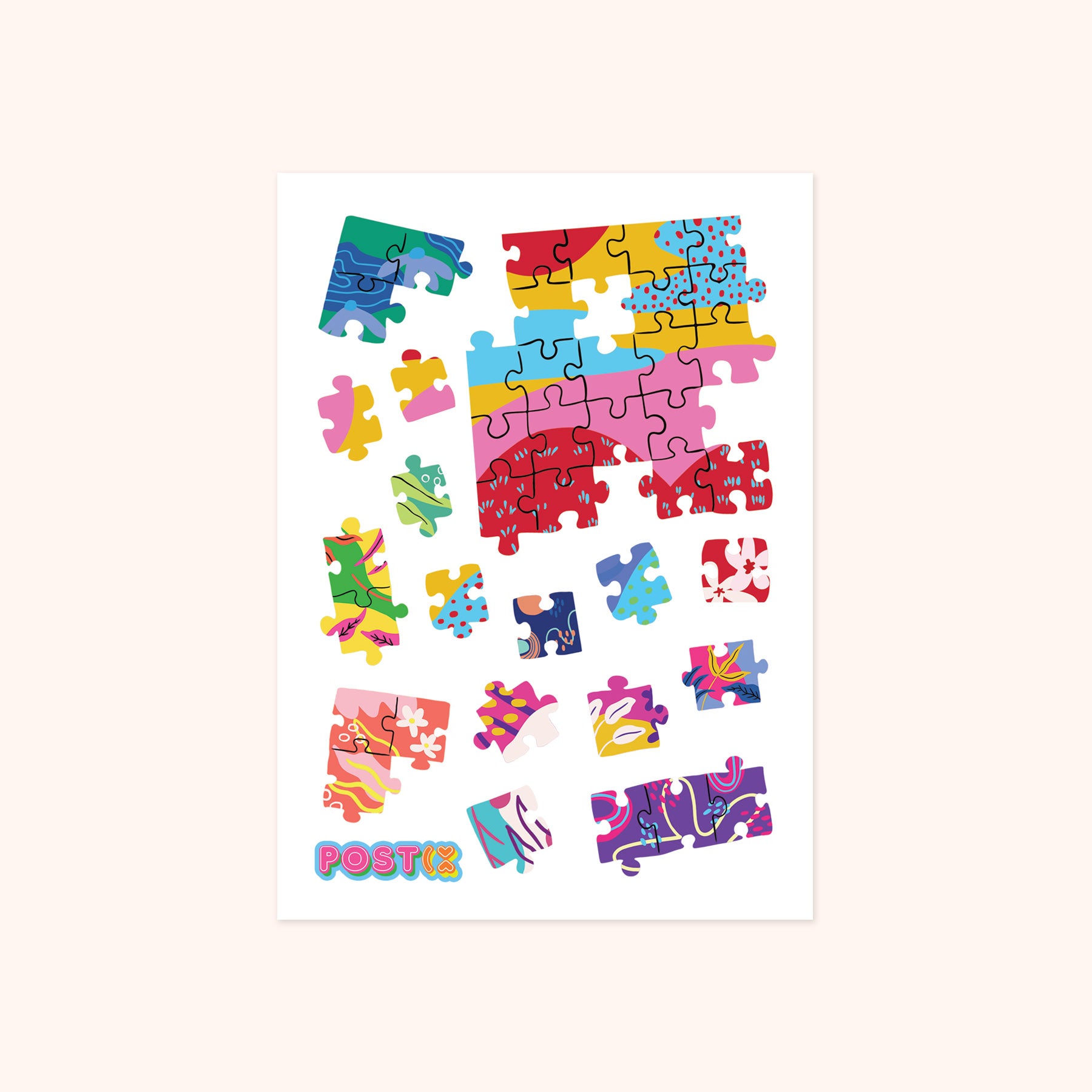 Jigsaw Puzzle Fun Sticker Sheet