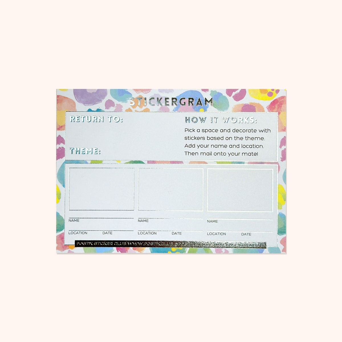 Limited Edition Kasey Rainbow Pastel Leopard Stickergram 5 Pack