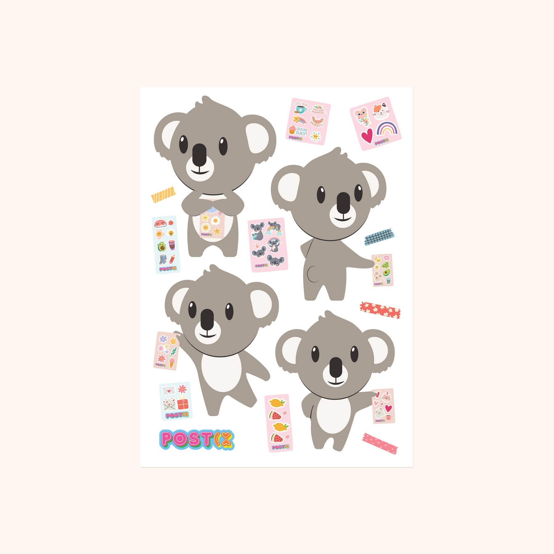 Kameo the Koala Loves Stickers Sticker Sheet