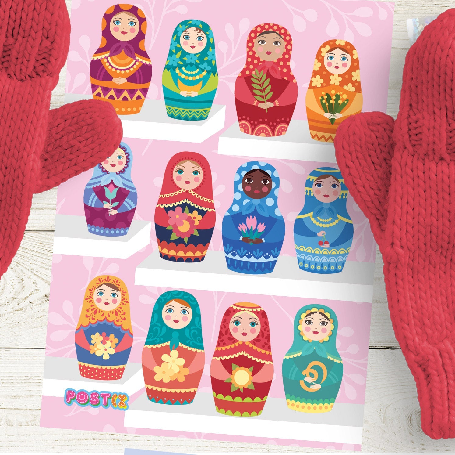 Matryoshka Dolls Sticker Sheet