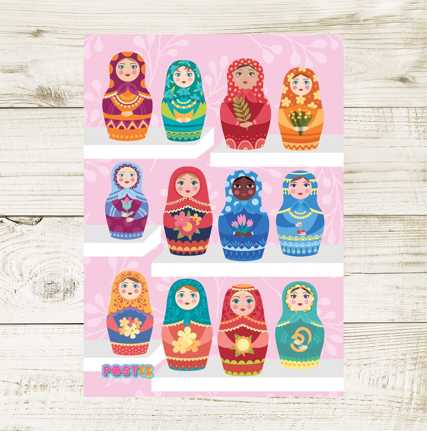 Matryoshka Dolls Sticker Sheet