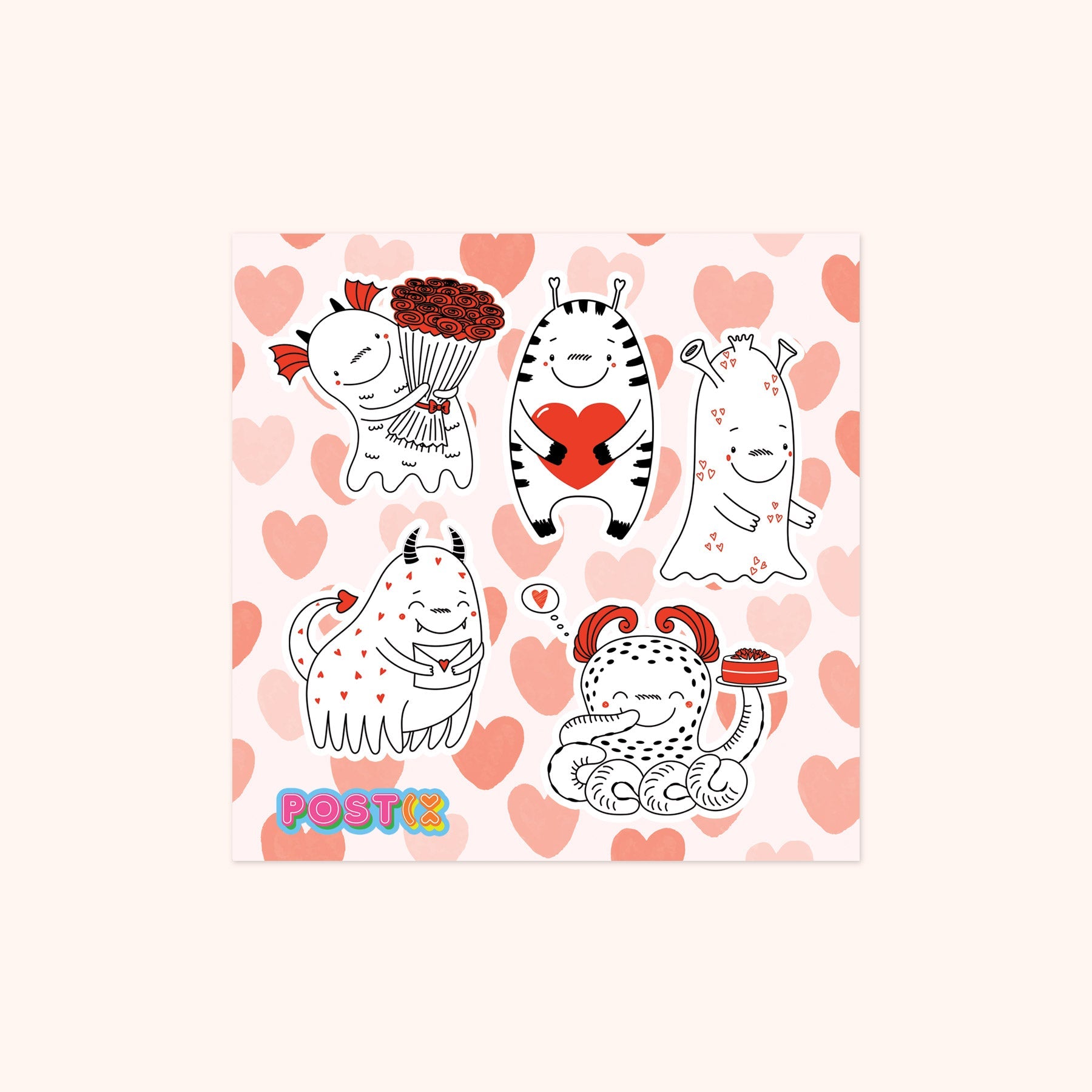 Valenslime's Day Square Sticker Sheet