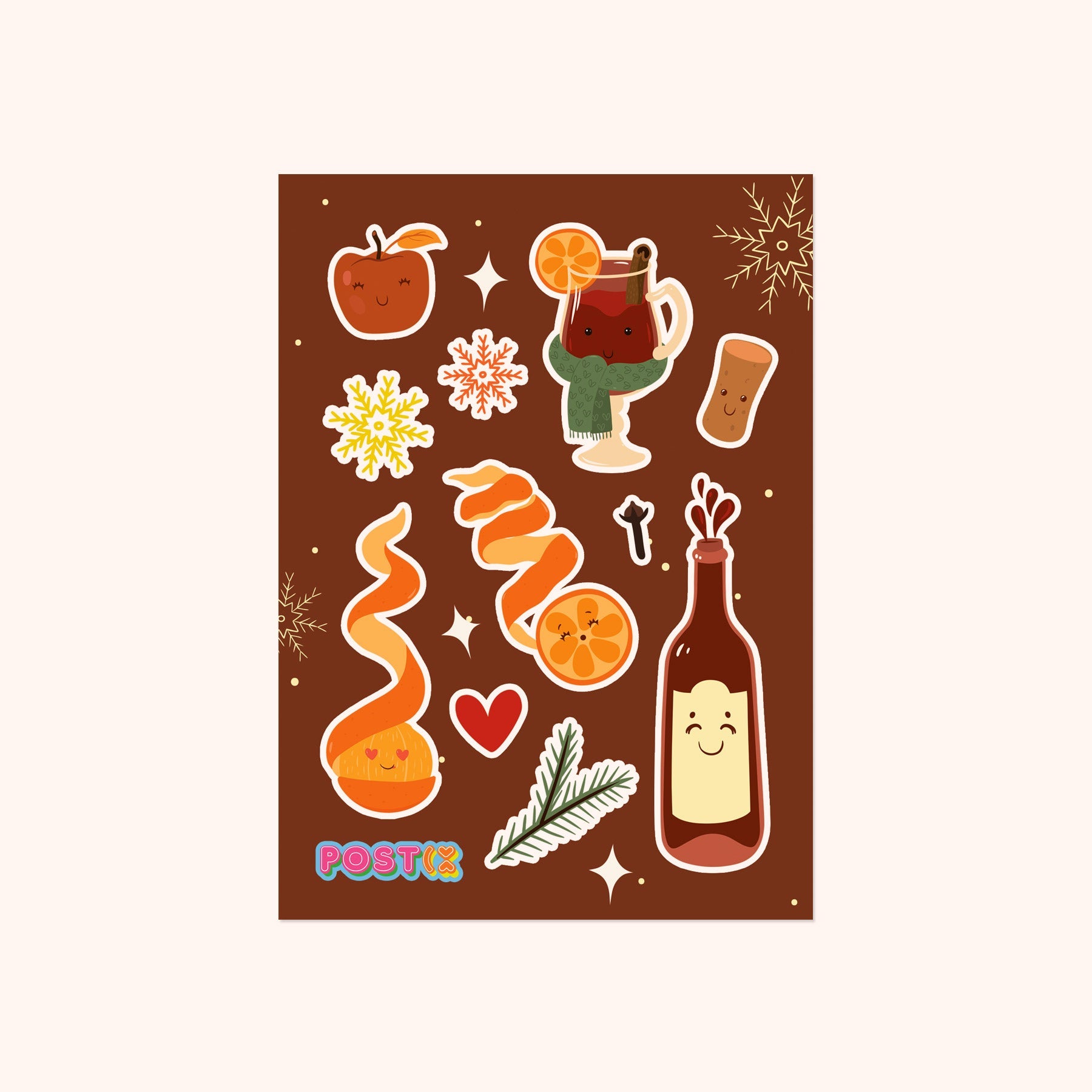 Mulled Wine Time Transparent Sticker Sheet