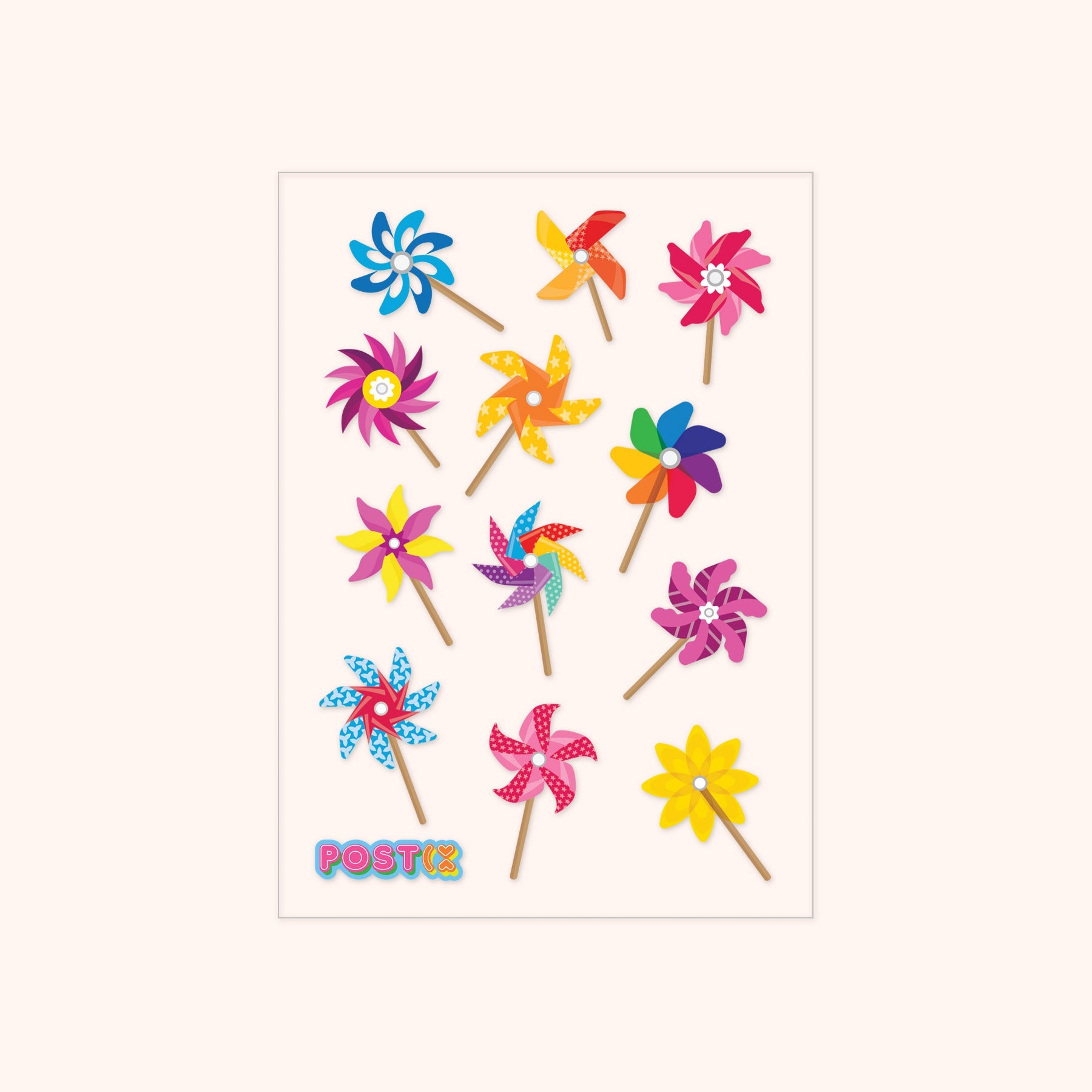 Pinwheel Party Transparent Sticker Sheet