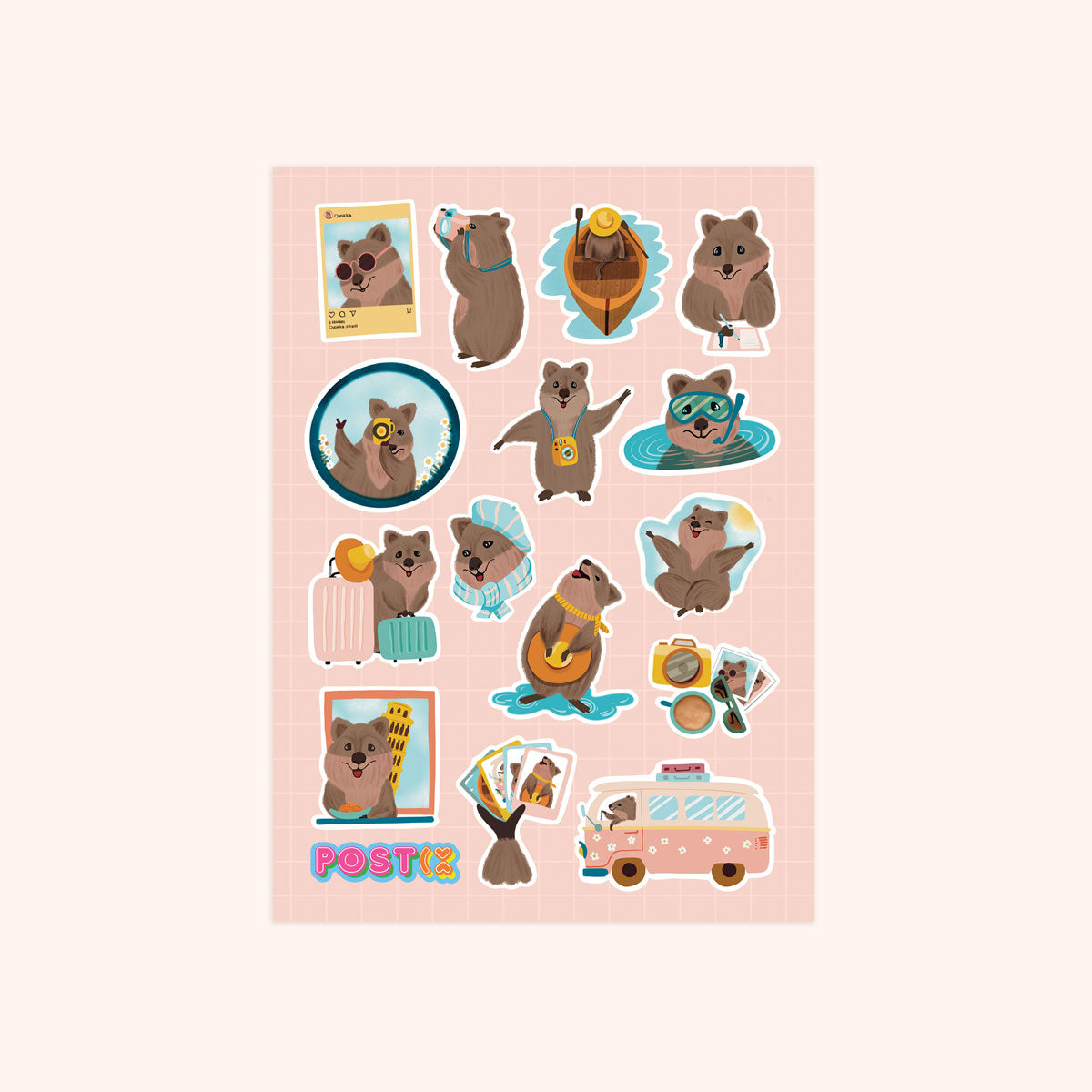 Quokkas Happy Holiday Sticker Sheet