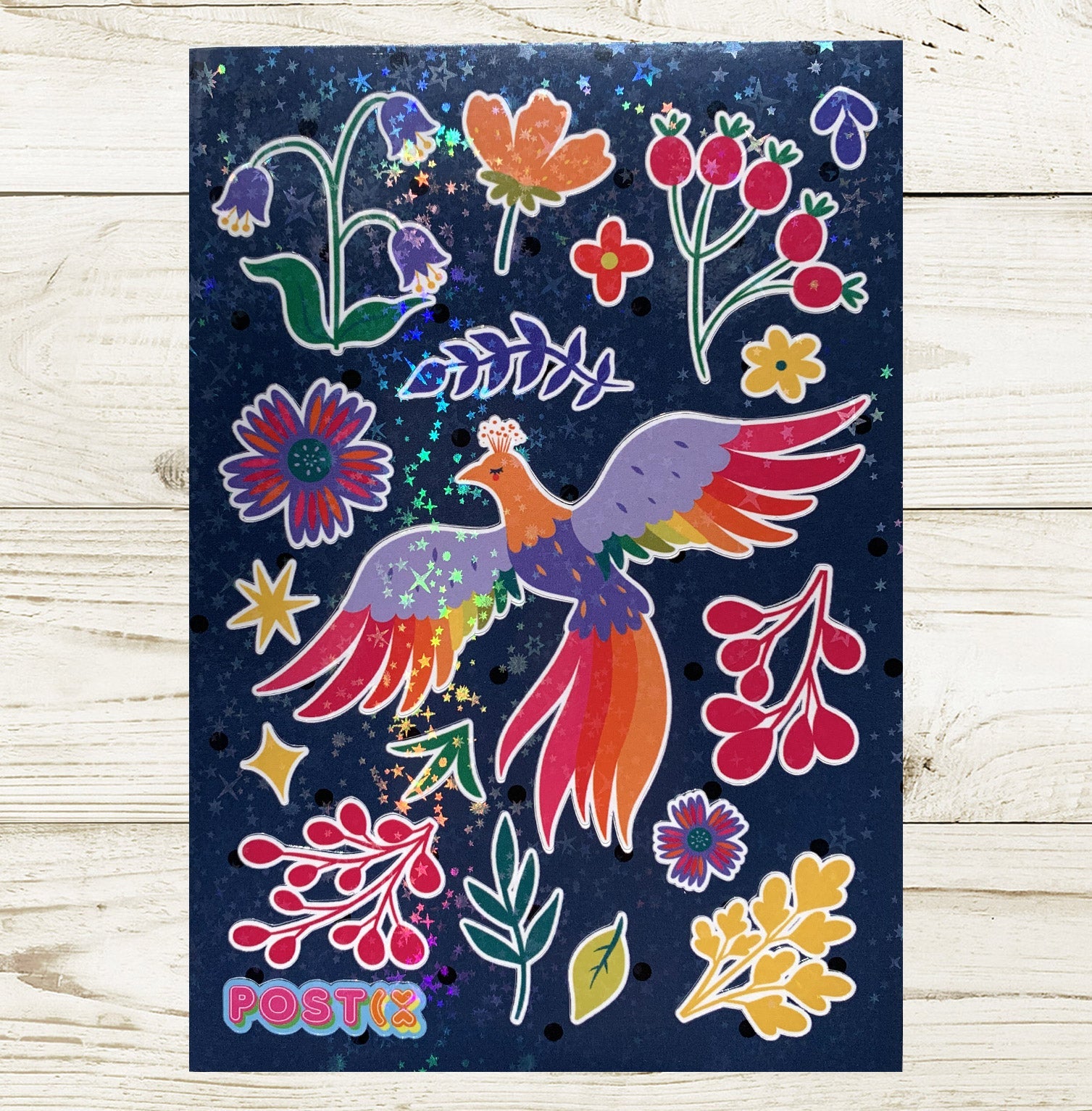 Bird of Paradise Hologram Sticker Sheet