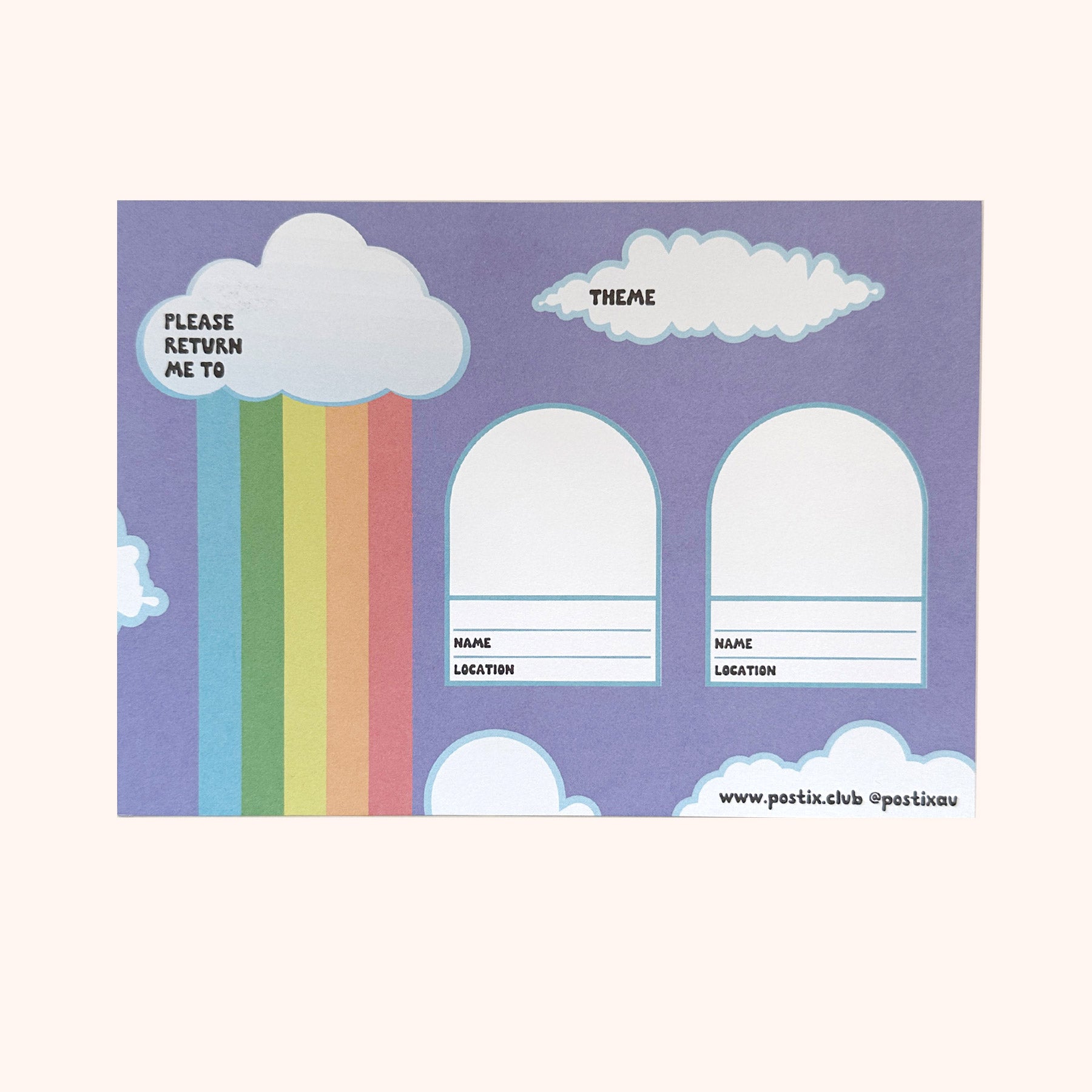 Rainbow Sky Adventures Travelling Sticker Card 5 Pack