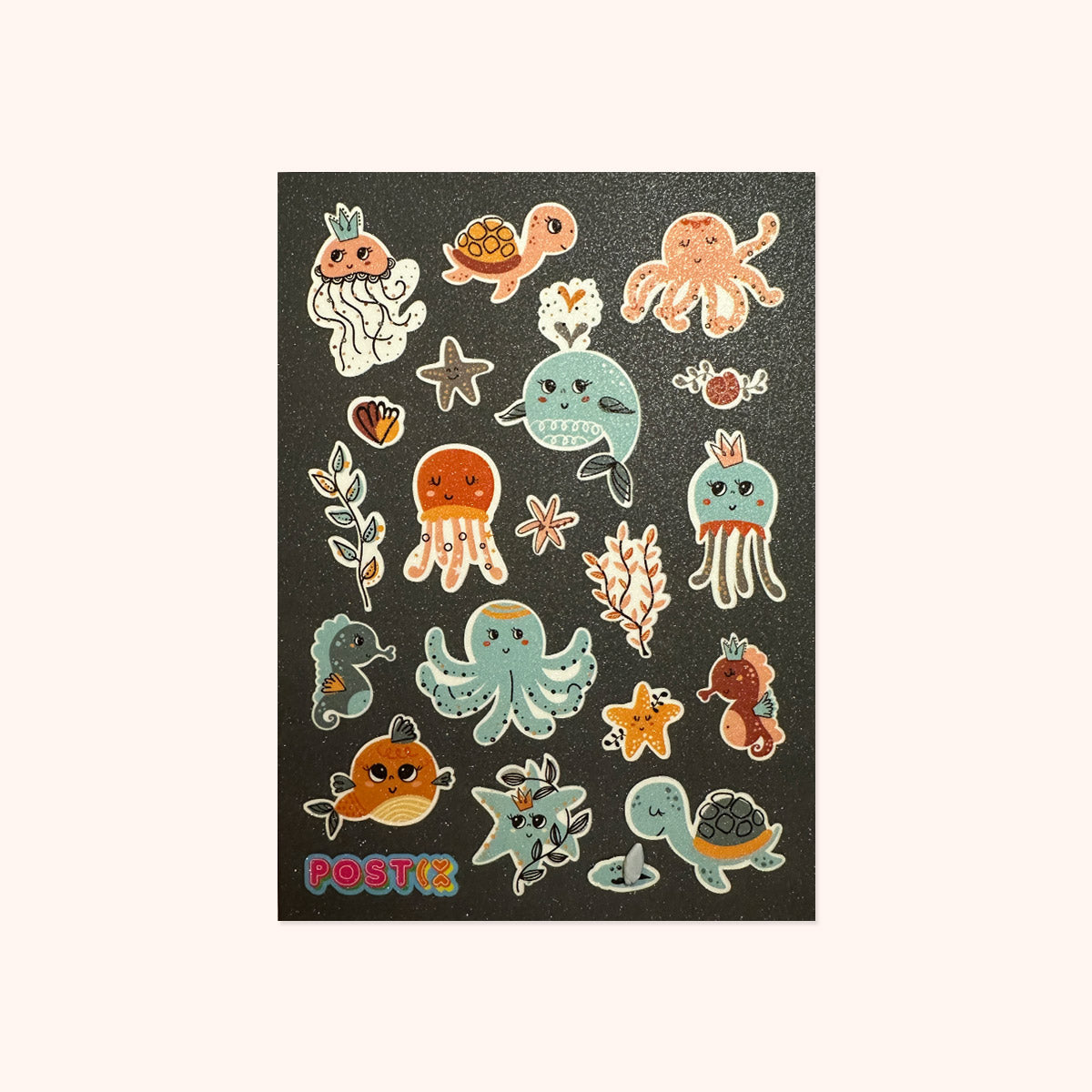 Sea-rious Fun Glitter Sticker Sheet