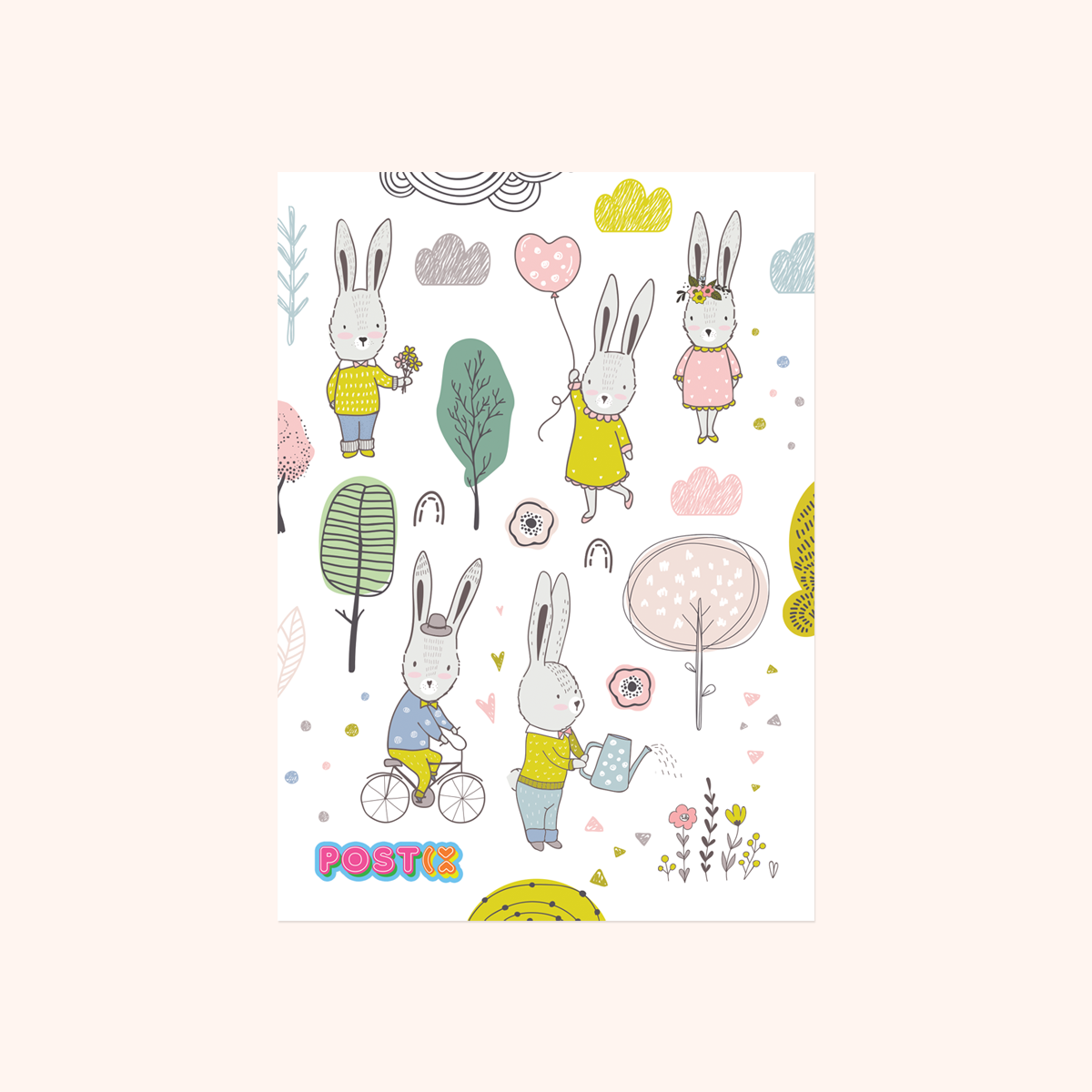 Bunny's Spring Day Sticker Sheet