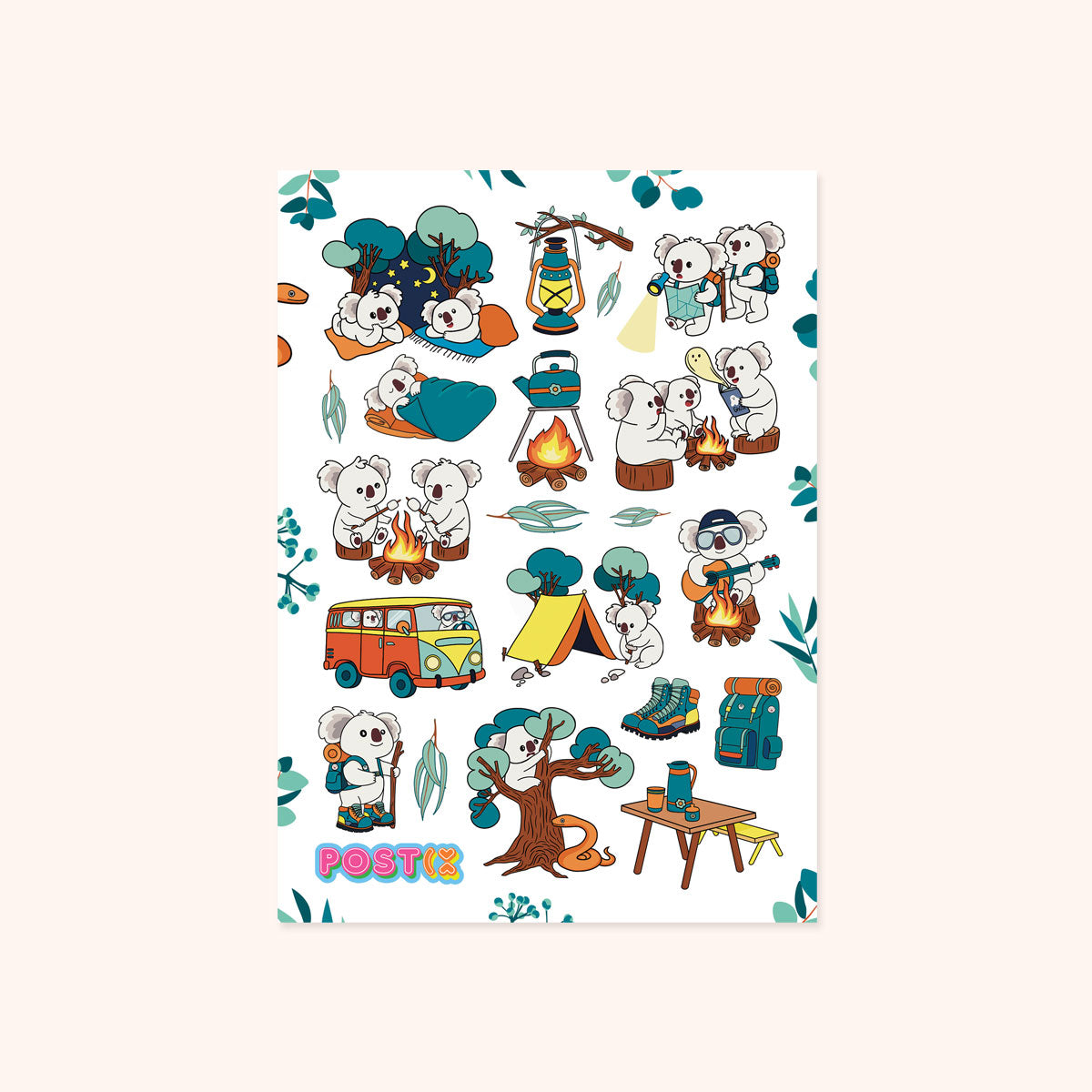 Koalas Campsite Sticker Sheet