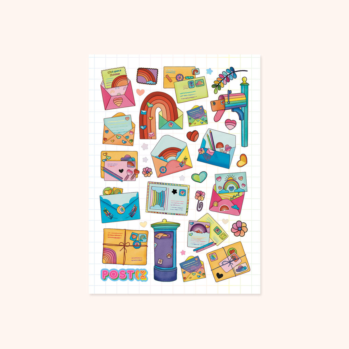 Follow the Rainbow Mail A6 Foil Sticker Sheet