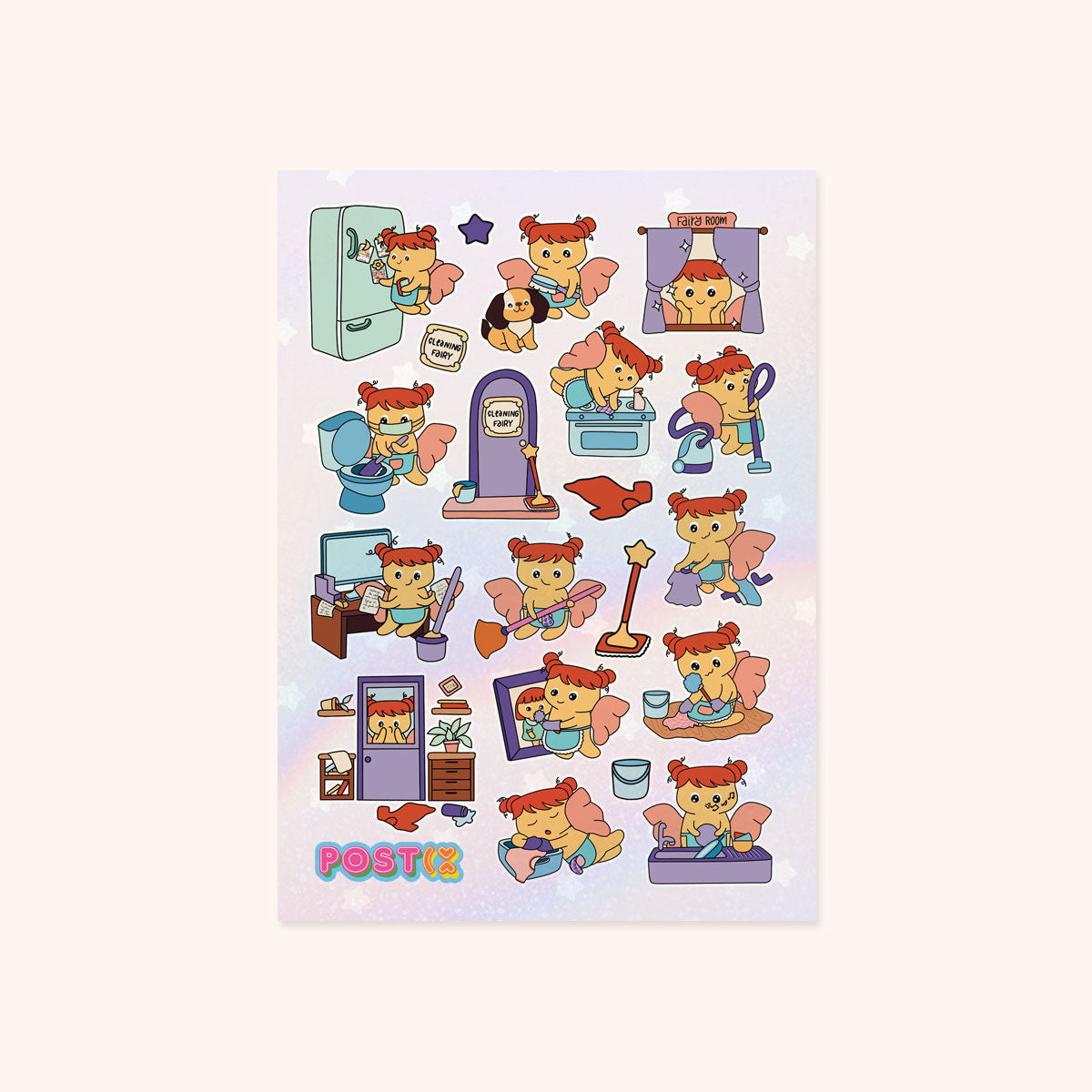 Fairy Duster Hologram Sticker Sheet