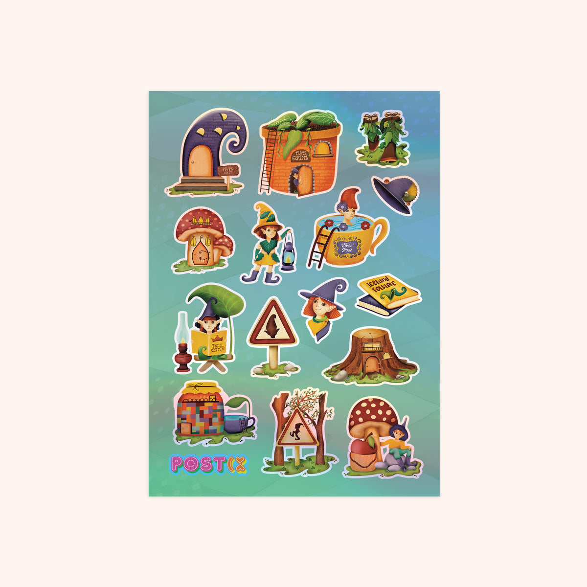 Icelandic Folklore Hologram Sticker Sheet