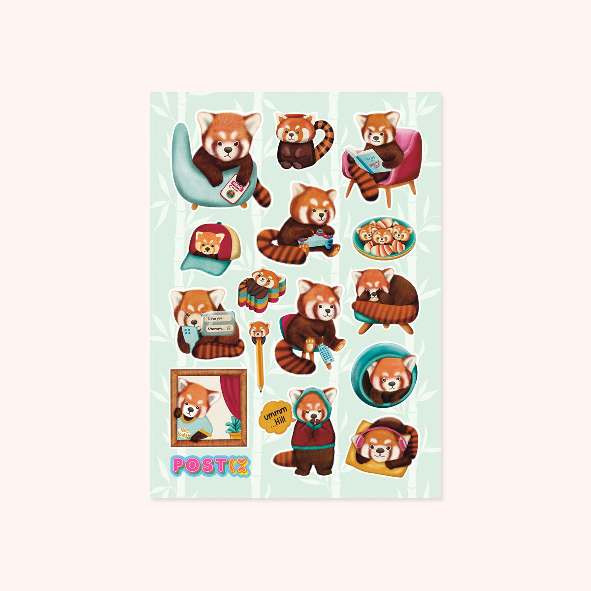 Red Panda Retreats Sticker Sheet