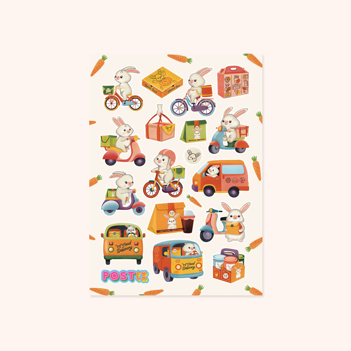 Hoppy Meals Express A6 Sticker Sheet