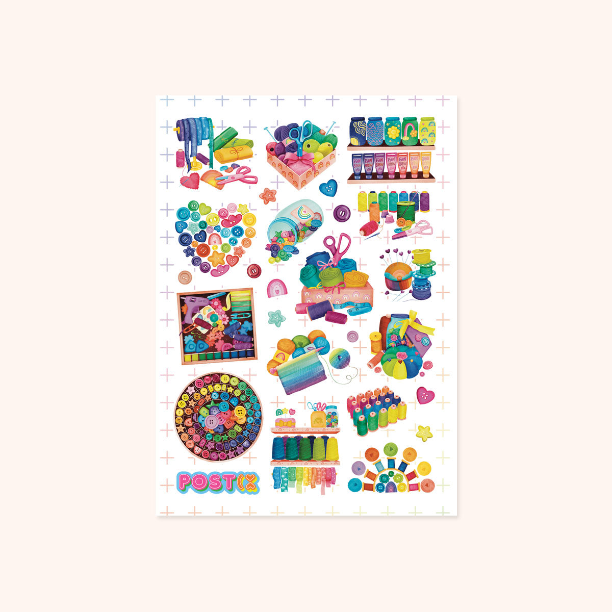 Sew Much Fun A6 Sticker Sheet