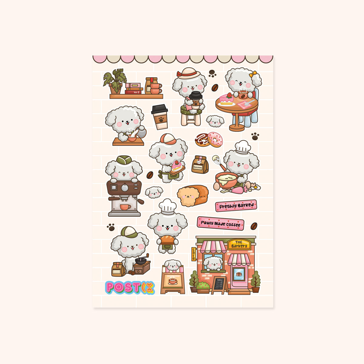 The Barkery A6 Sticker Sheet