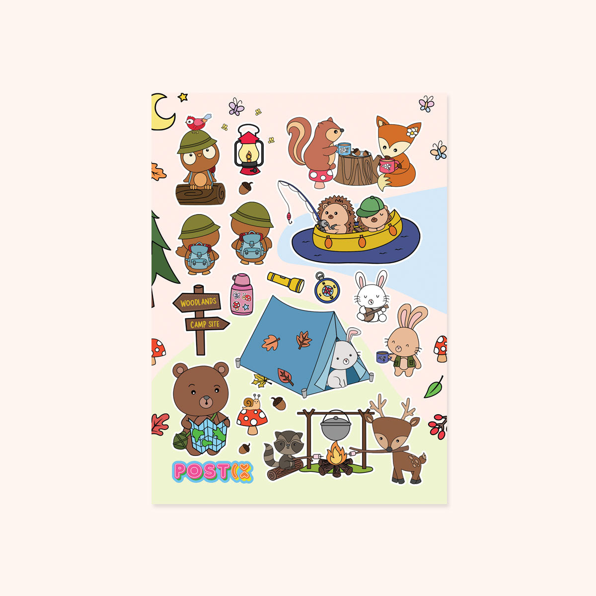 Hoots and Howls Campout A6 Sticker Sheet