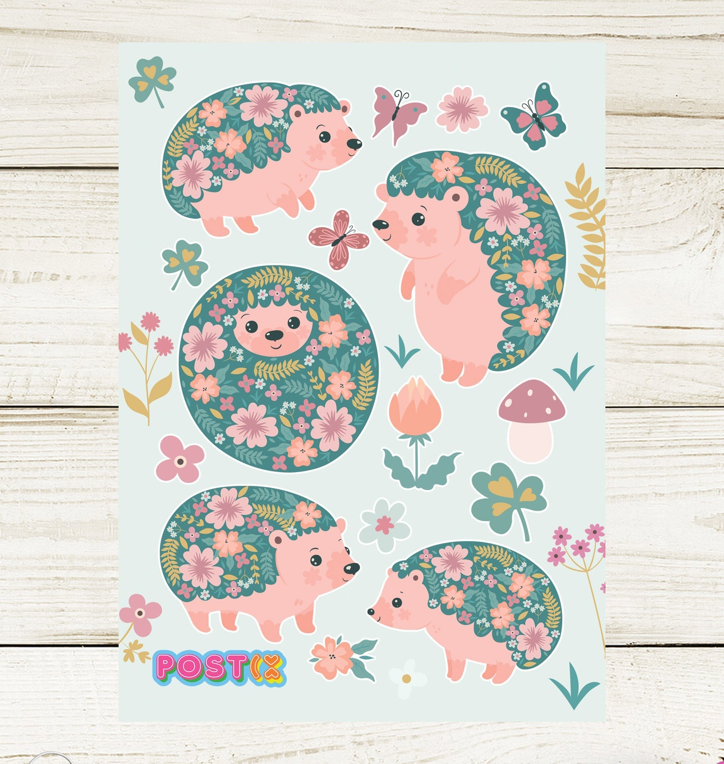 Cottage Hedgehogs Sticker Sheet