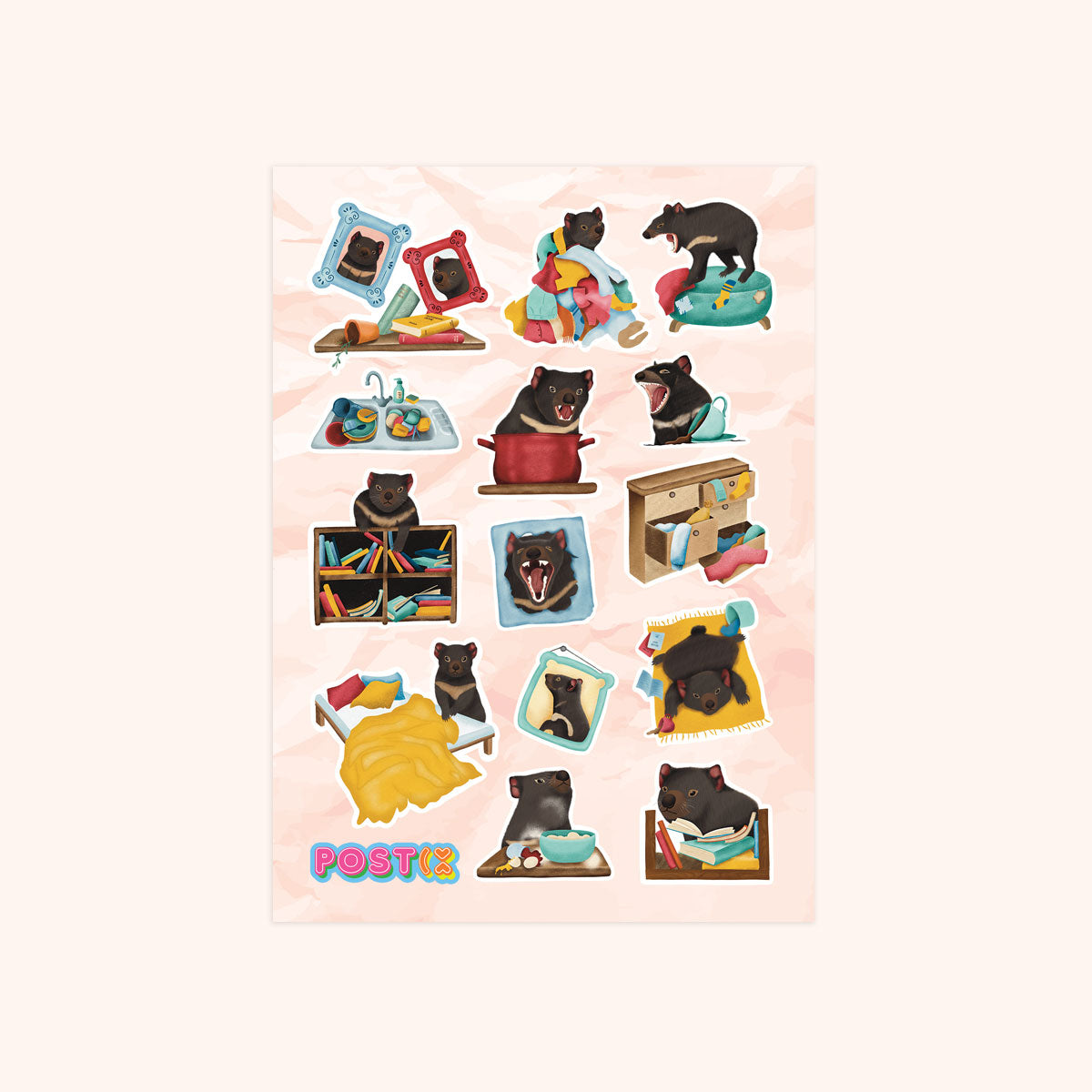 Tasmanian Devil Life Sticker Sheet