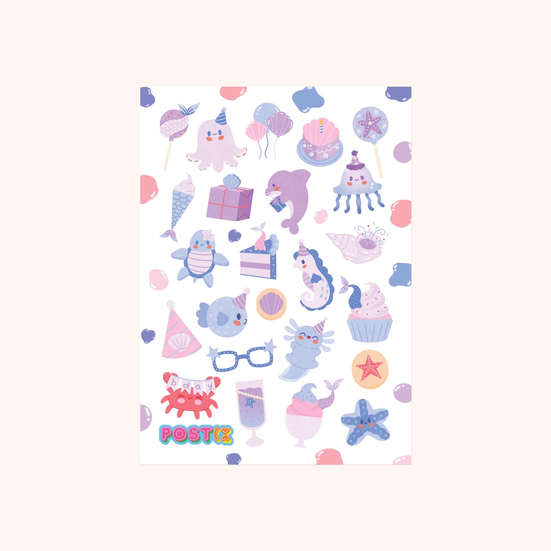 Under the Sea Party Washi Sticker Sheet