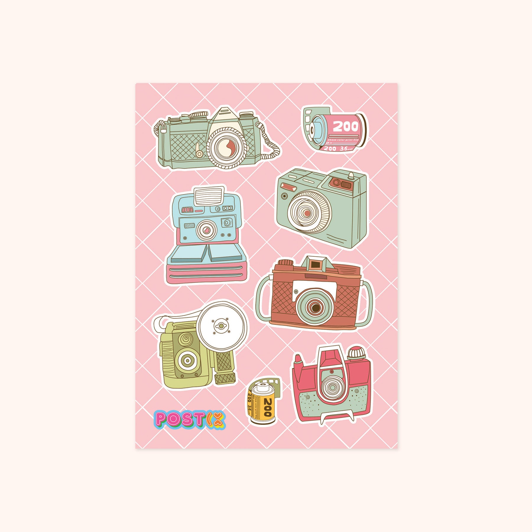 Nostalgic Moments Vintage Camera Paper Sticker Sheet