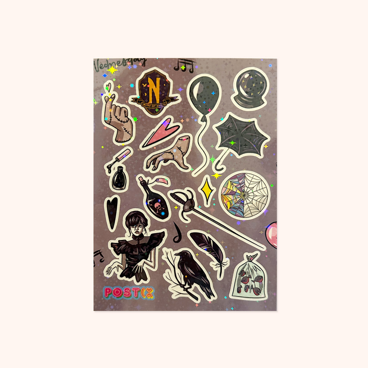 Wednesday Sticker Note Wednesday A6 Horrorgram Sticker Sheet