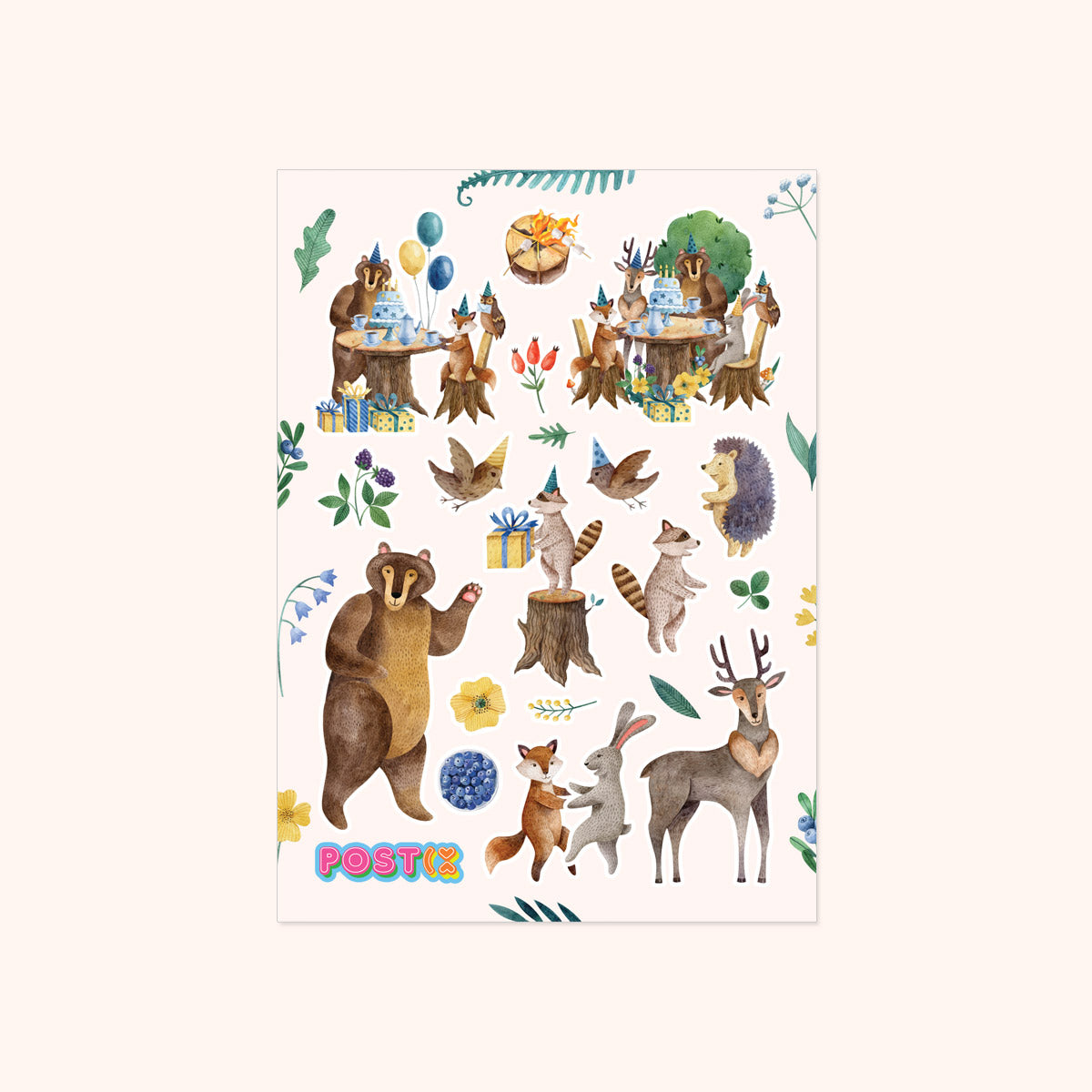 Woodland Tea Party Washi Sticker Sheet