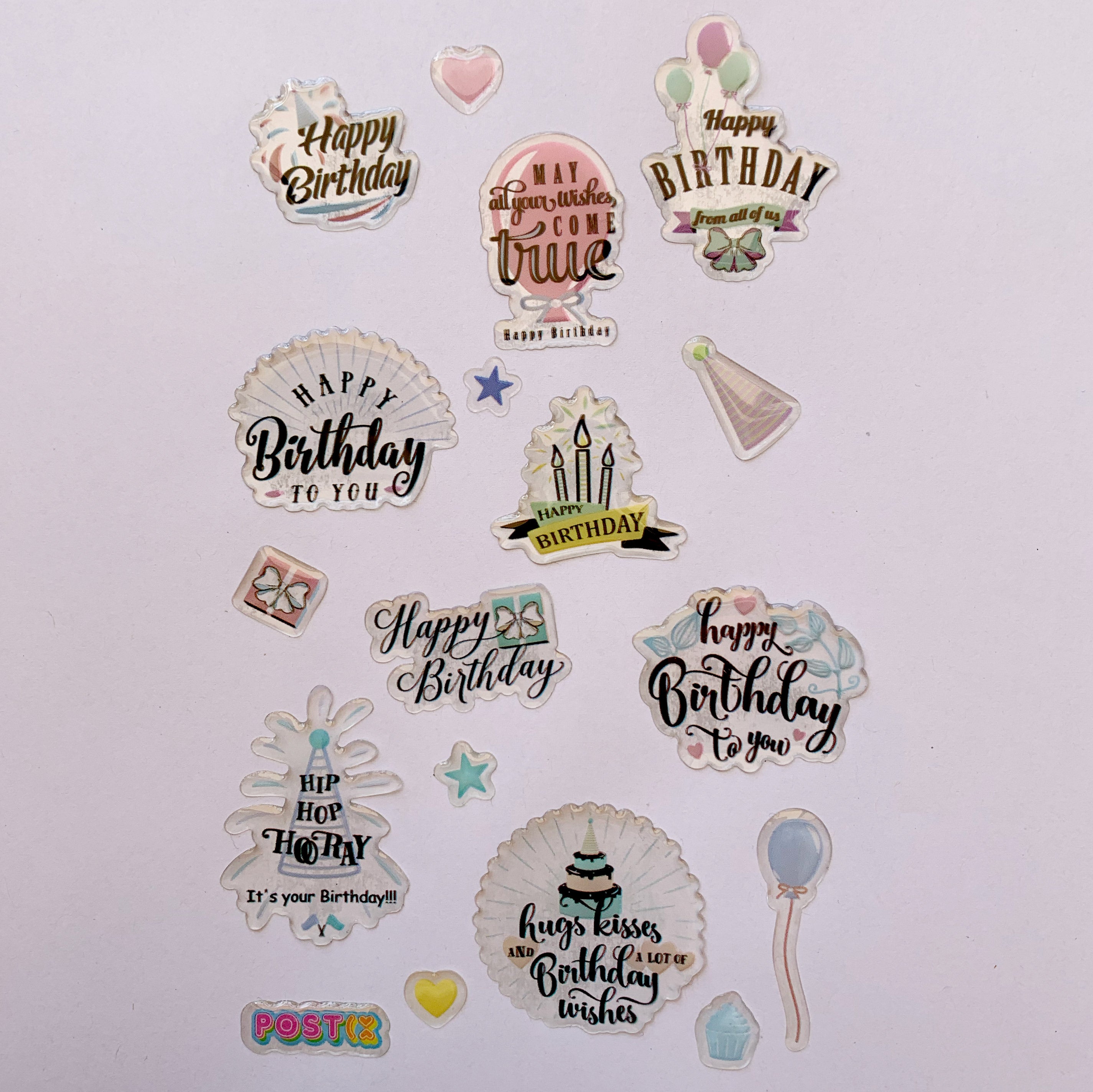 Happy Birthday 3D Sticker Sheet