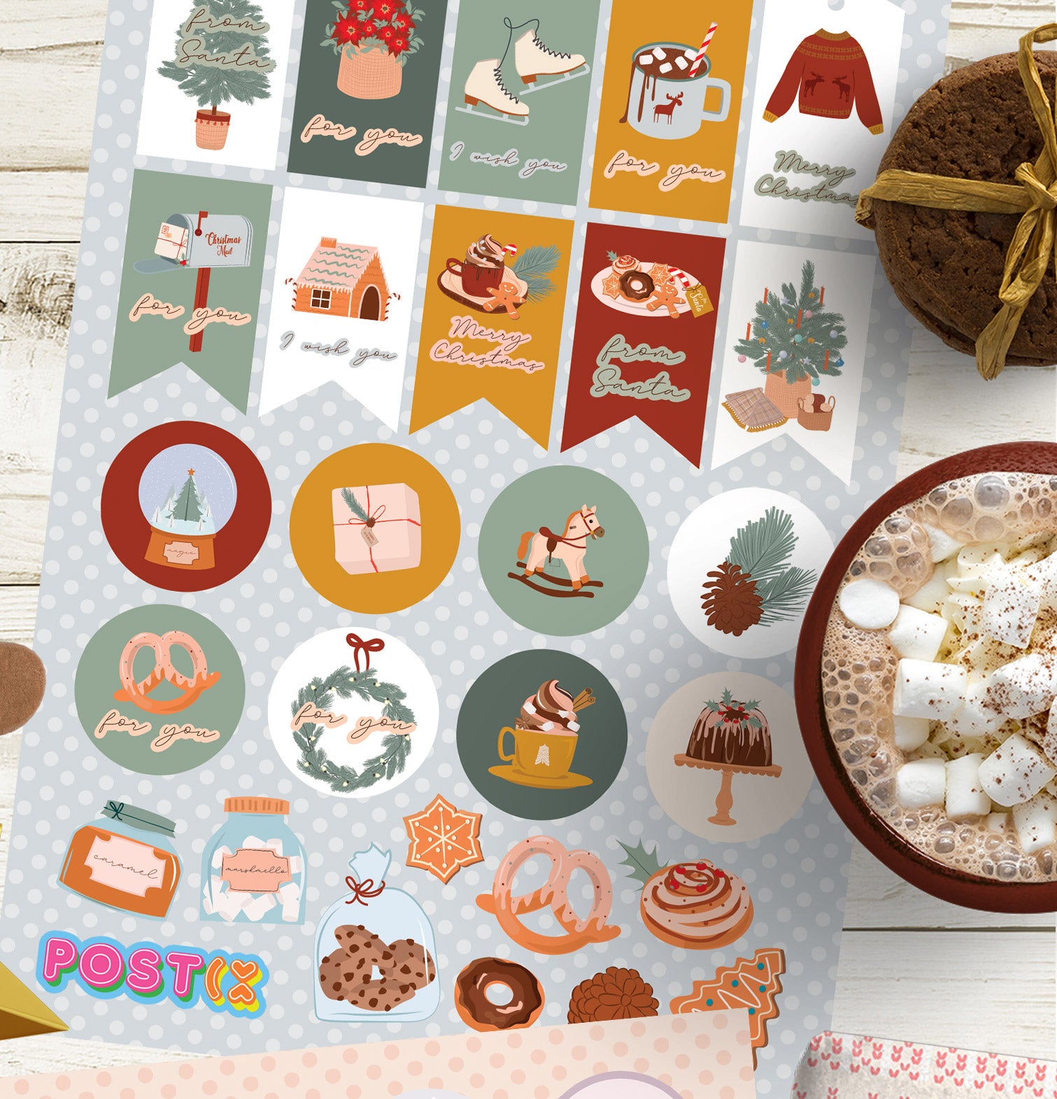 Santa's Sweet Selection Large Sticker Sheet