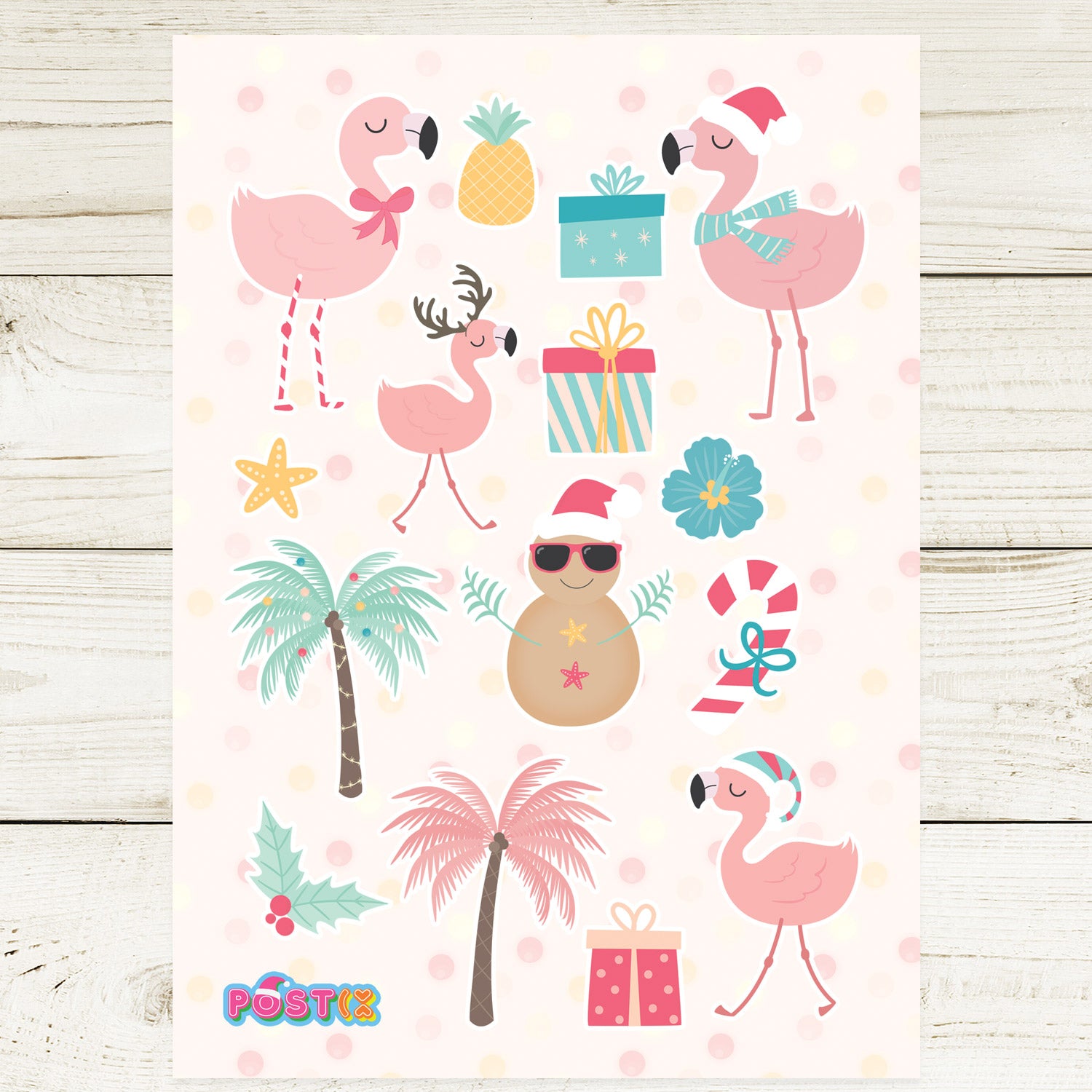 Summer Christmas Sticker Sheet