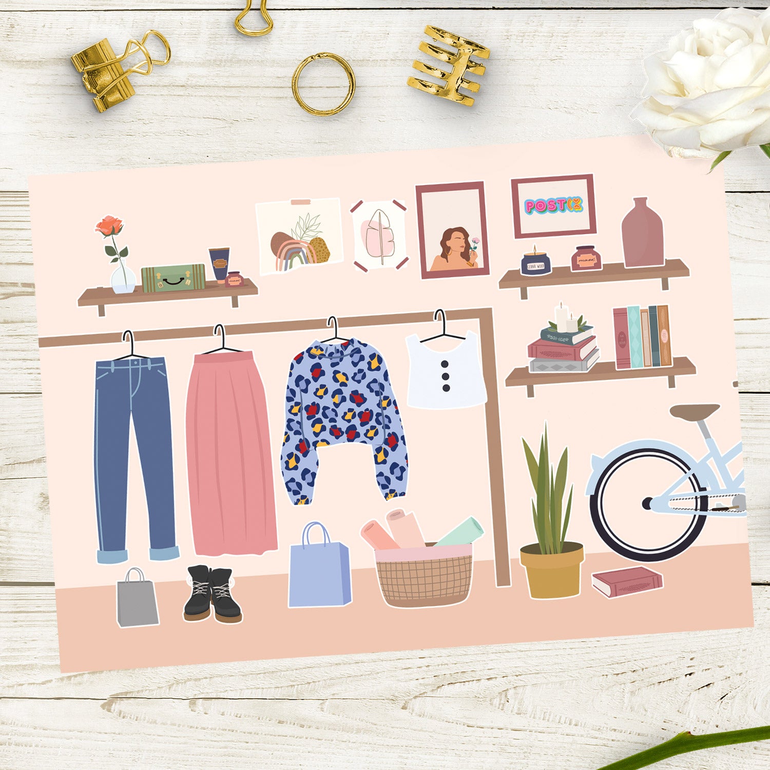 Fashionista Apartment Sticker Sheet