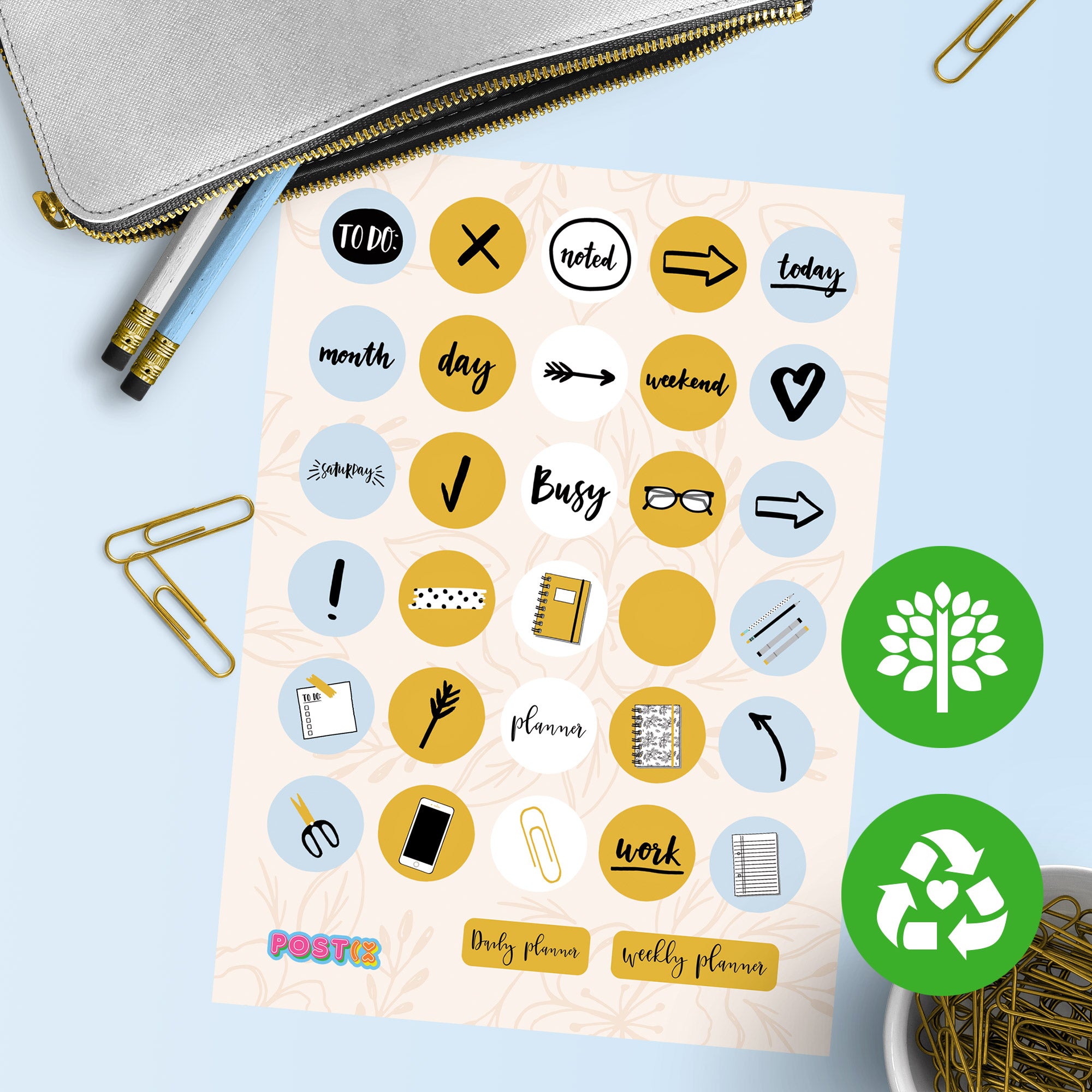 Organised Chic Eco-Friendly Sticker Sheet