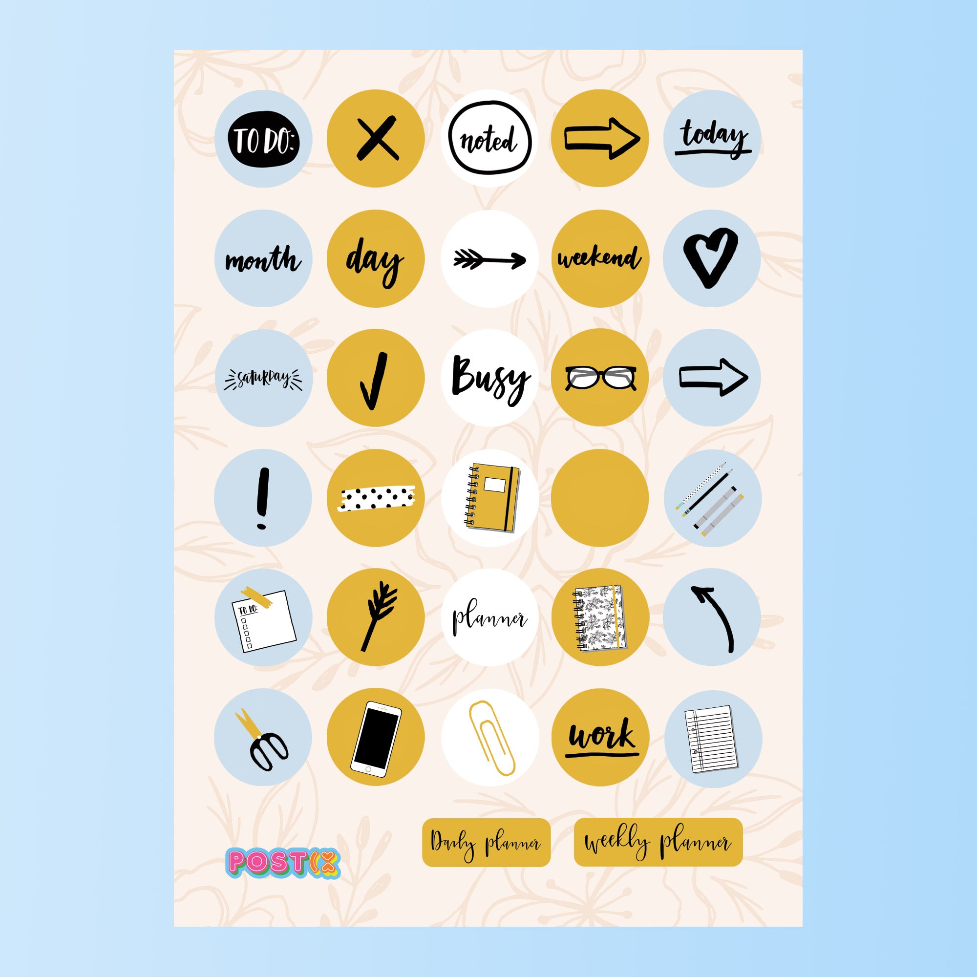 Organised Chic Eco-Friendly Sticker Sheet