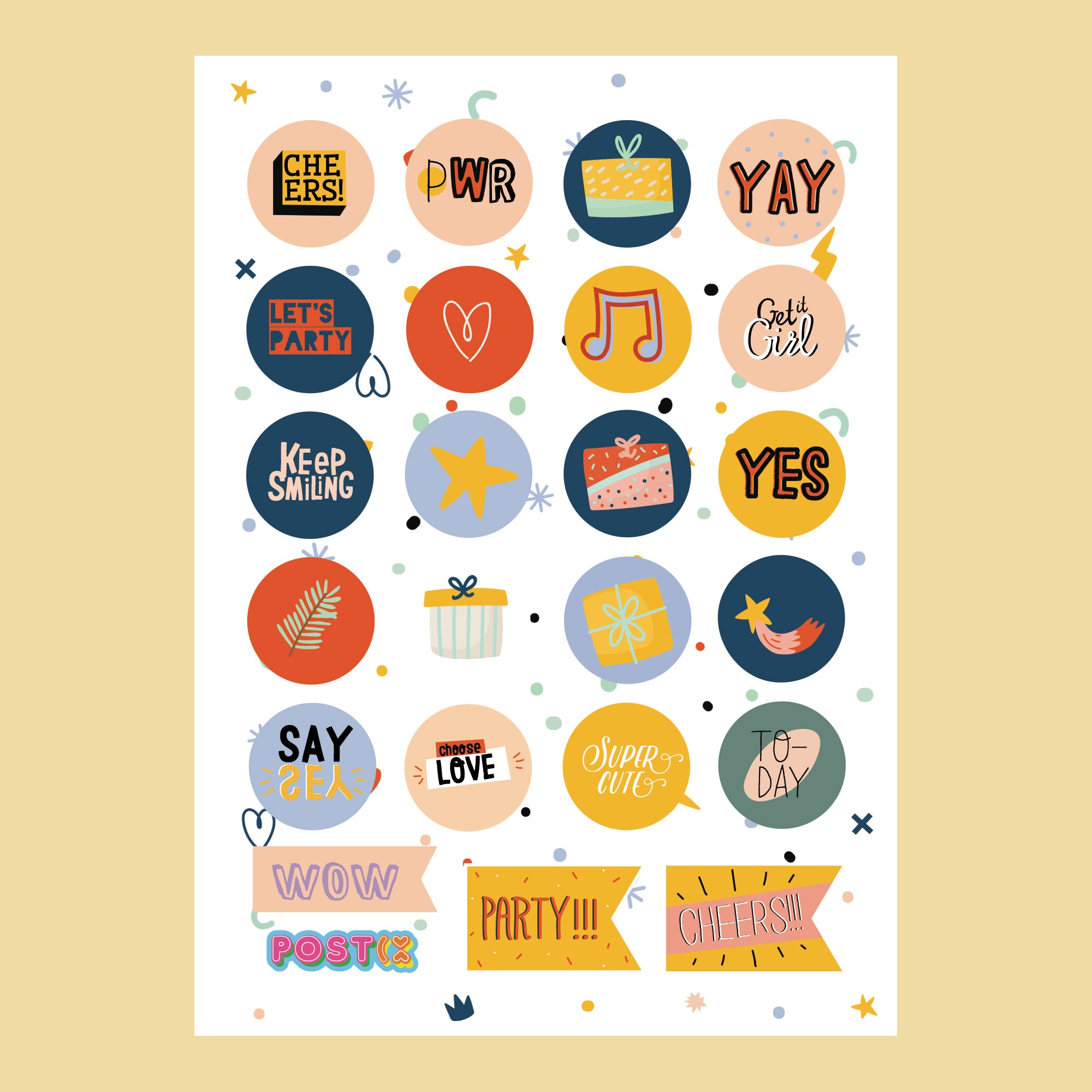 Party Planner Sticker Sheet