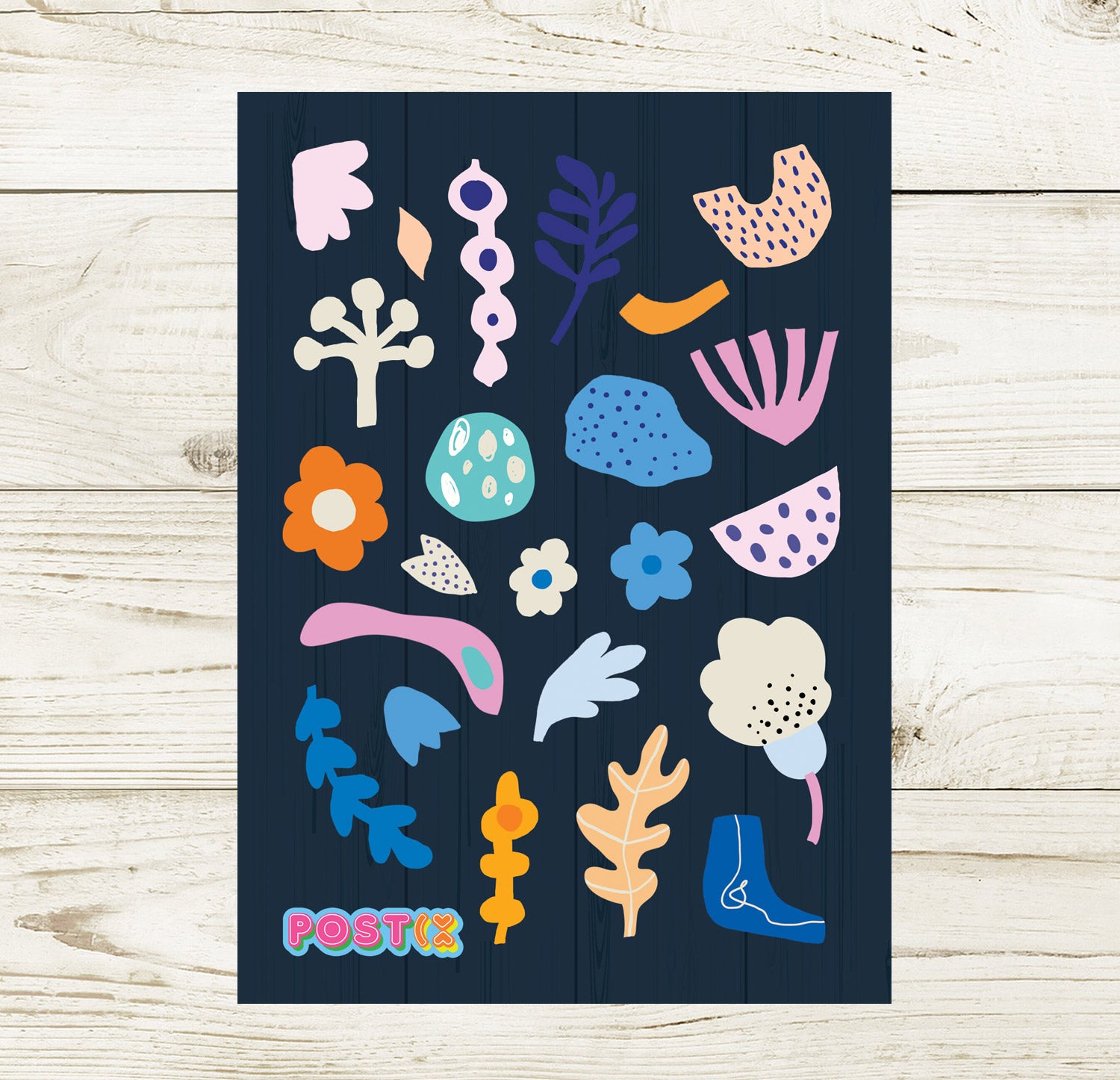 Abstract Flowers Sticker Sheet