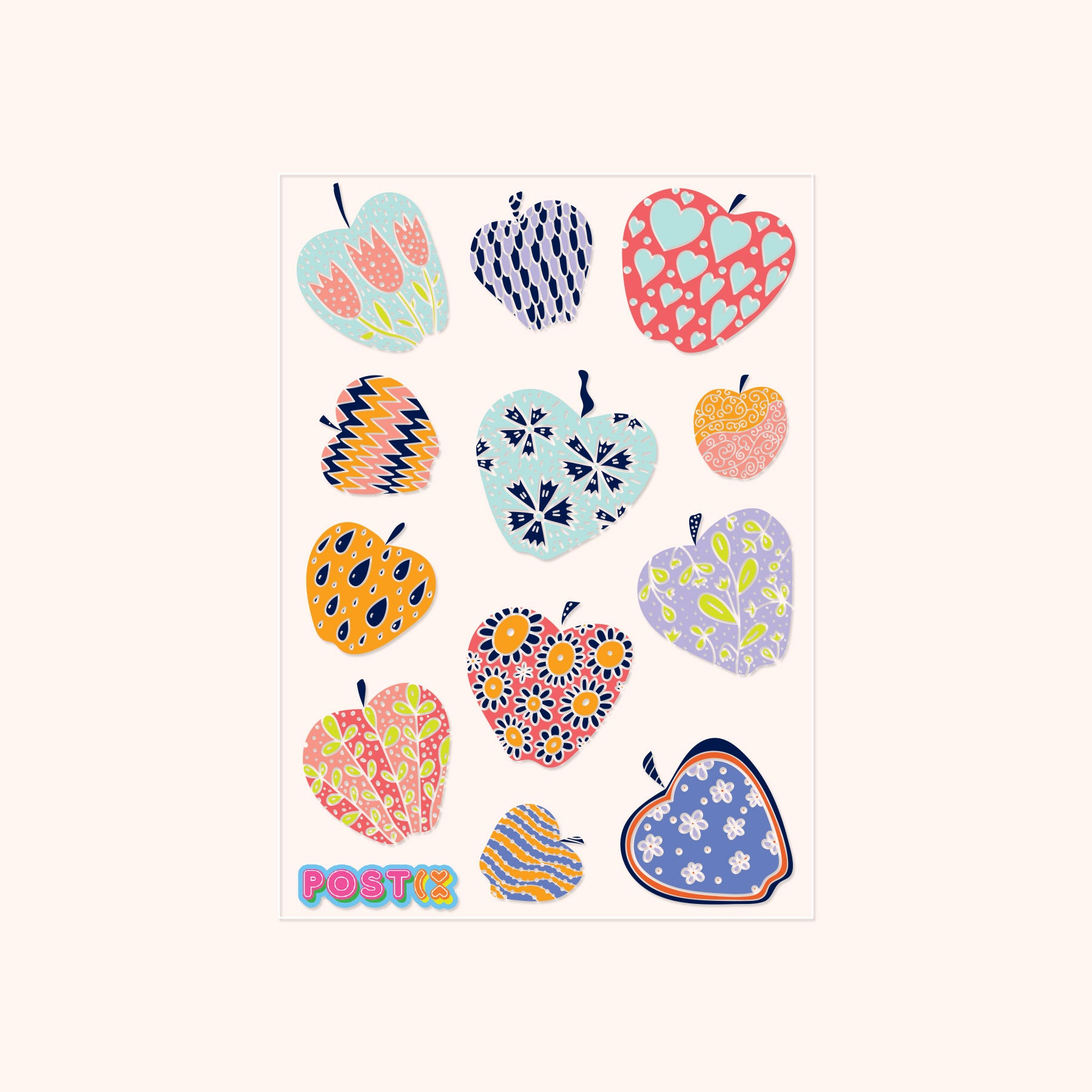 Artful Apples Transparent Sticker Sheet