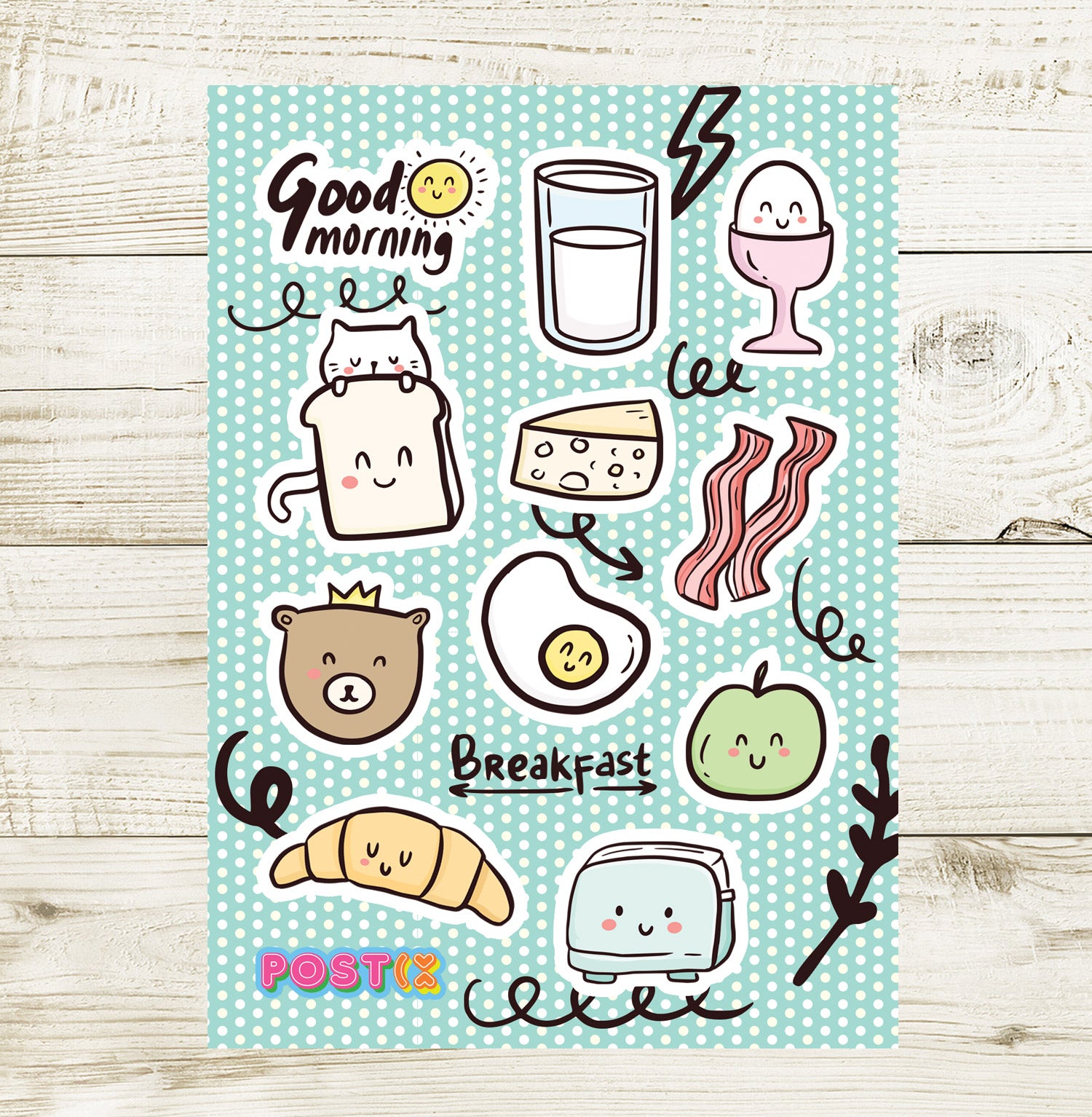 Breakfast Buddies Sticker Sheet